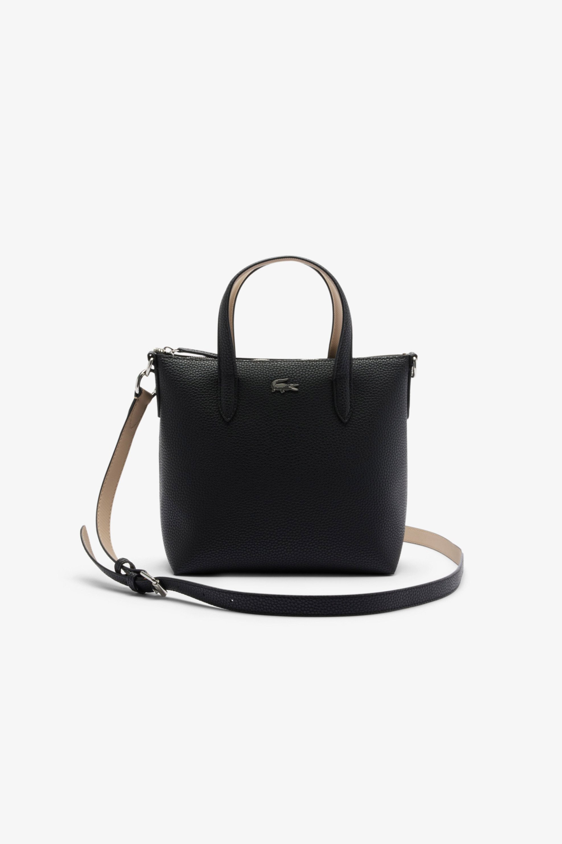 Lacoste γυναικεία τσάντα tote με μεταλλικό λογότυπο "Mini Anna" - NF5126AA Μαύρο