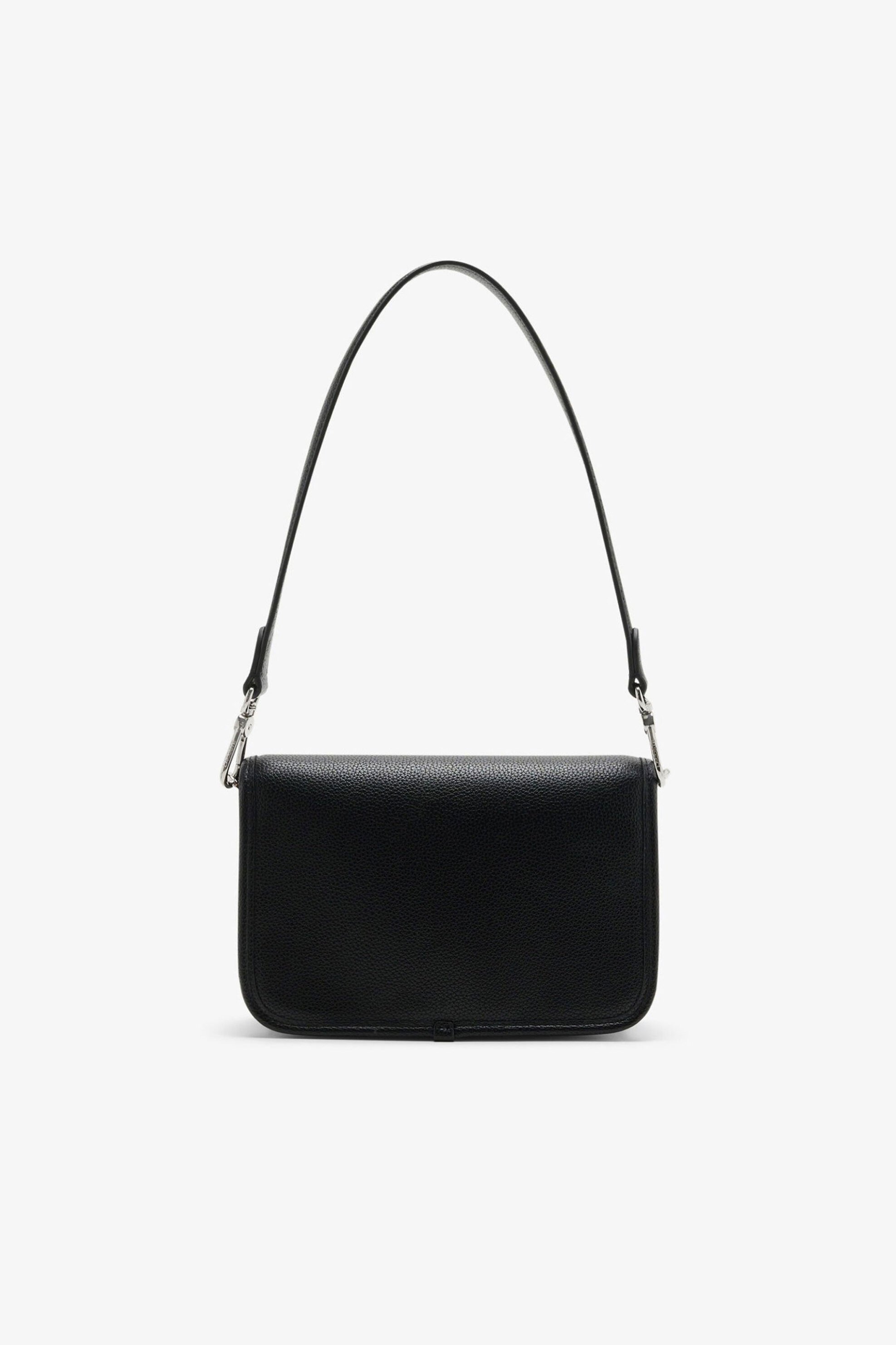 Lacoste γυναικεία τσάντα ώμου μονόχρωμη με μεταλλικό λογότυπο - NF5147EG Μαύρο φωτογραφία