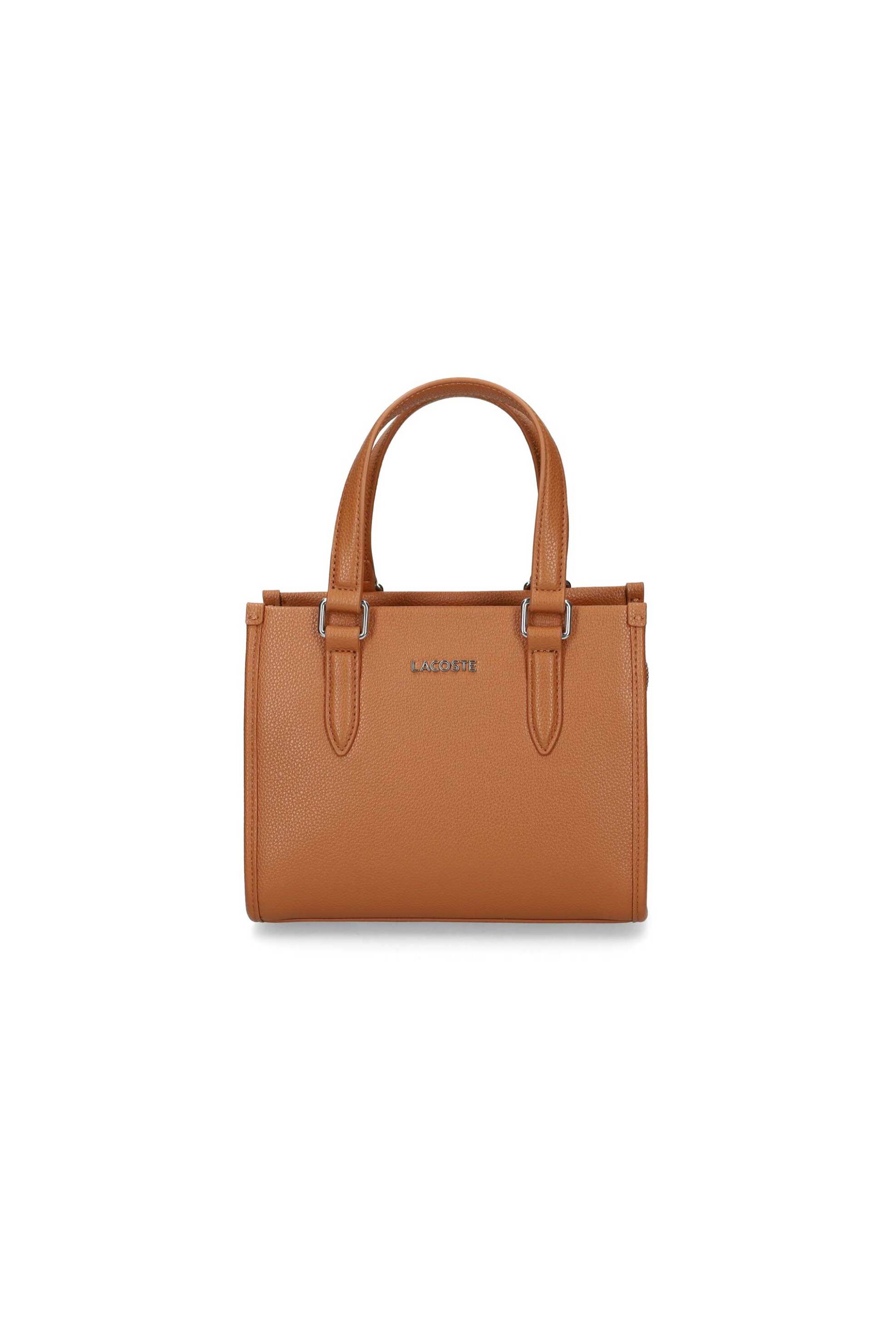 Lacoste γυναικεία τσάντα χειρός μονόχρωμη με μεταλλικό λογότυπο - NF5149EG Ταμπά