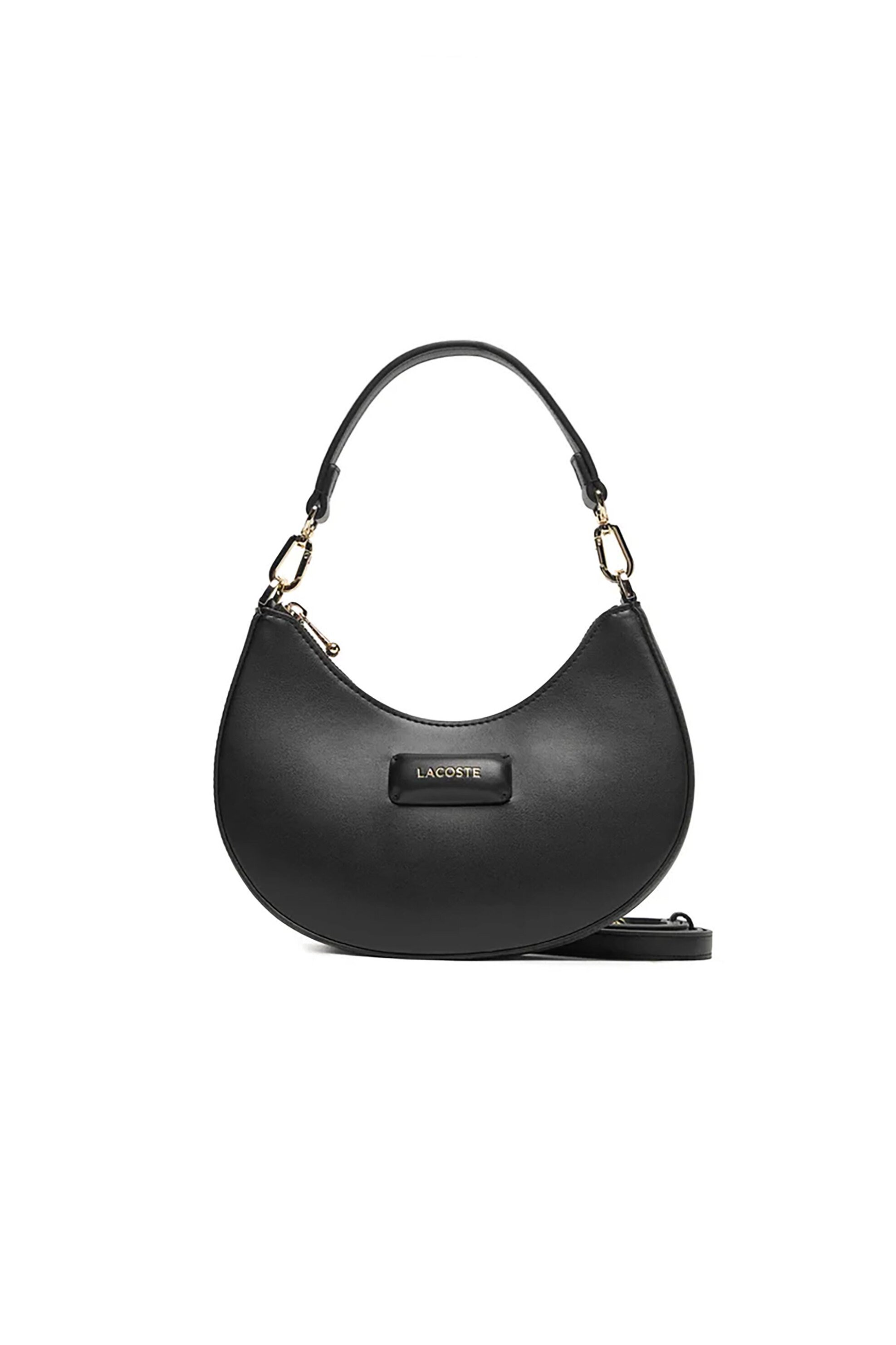 Lacoste γυναικεία τσάντα ώμου μονόχρωμη με ανάγλυφο λογότυπο - NF5154AU Μαύρο