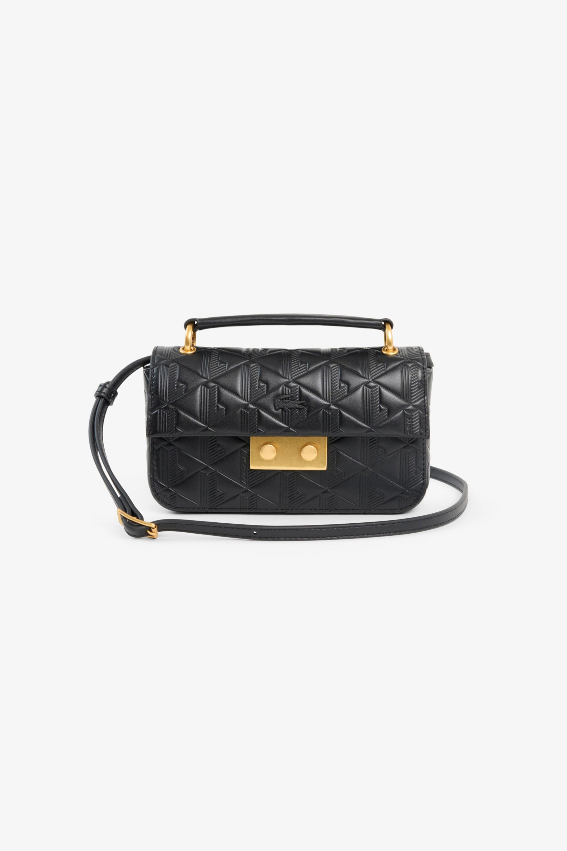 Lacoste γυναικείο mini bag με all-over monogram "Mini Maheki" - NF5222MH Μαύρο