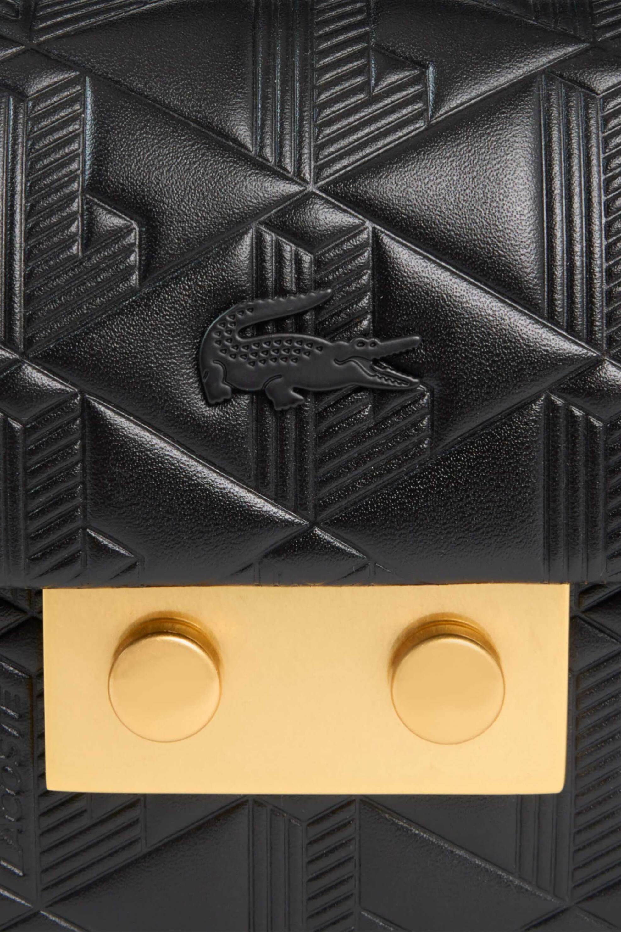LACOSTE Lacoste γυναικείο mini bag με all-over monogram "Mini Maheki" - NF5222MH Μαύρο - 3