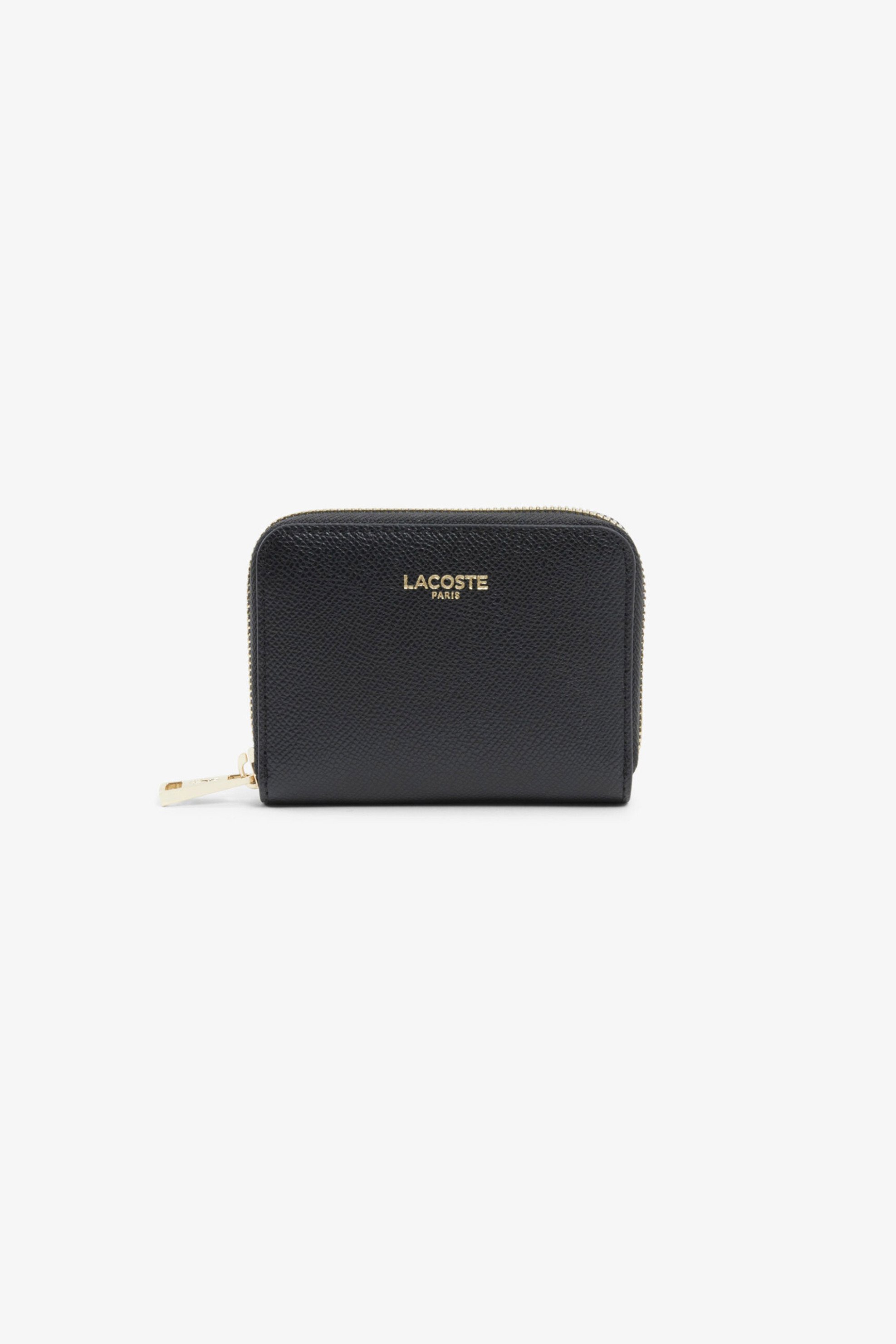 Lacoste γυναικείο δερμάτινο πορτοφόλι με λογότυπο "Mini Champs-Élysées" - NF5225PH Μαύρο