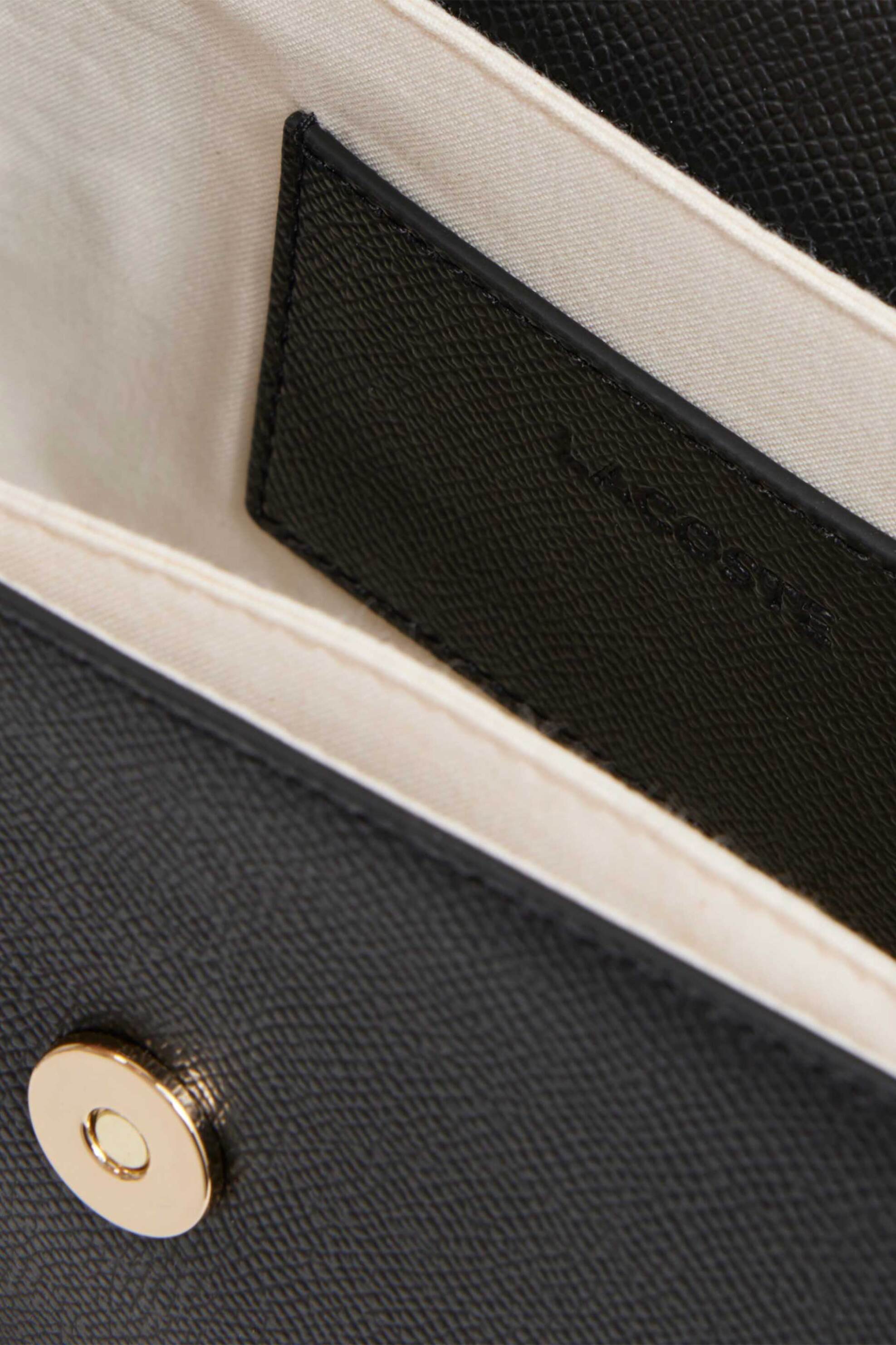 Lacoste Γυναικεία Δερμάτινη Τσάντα Ώμου με Λογότυπο Champs-Élysées - Nf5228Ph Μαύρο