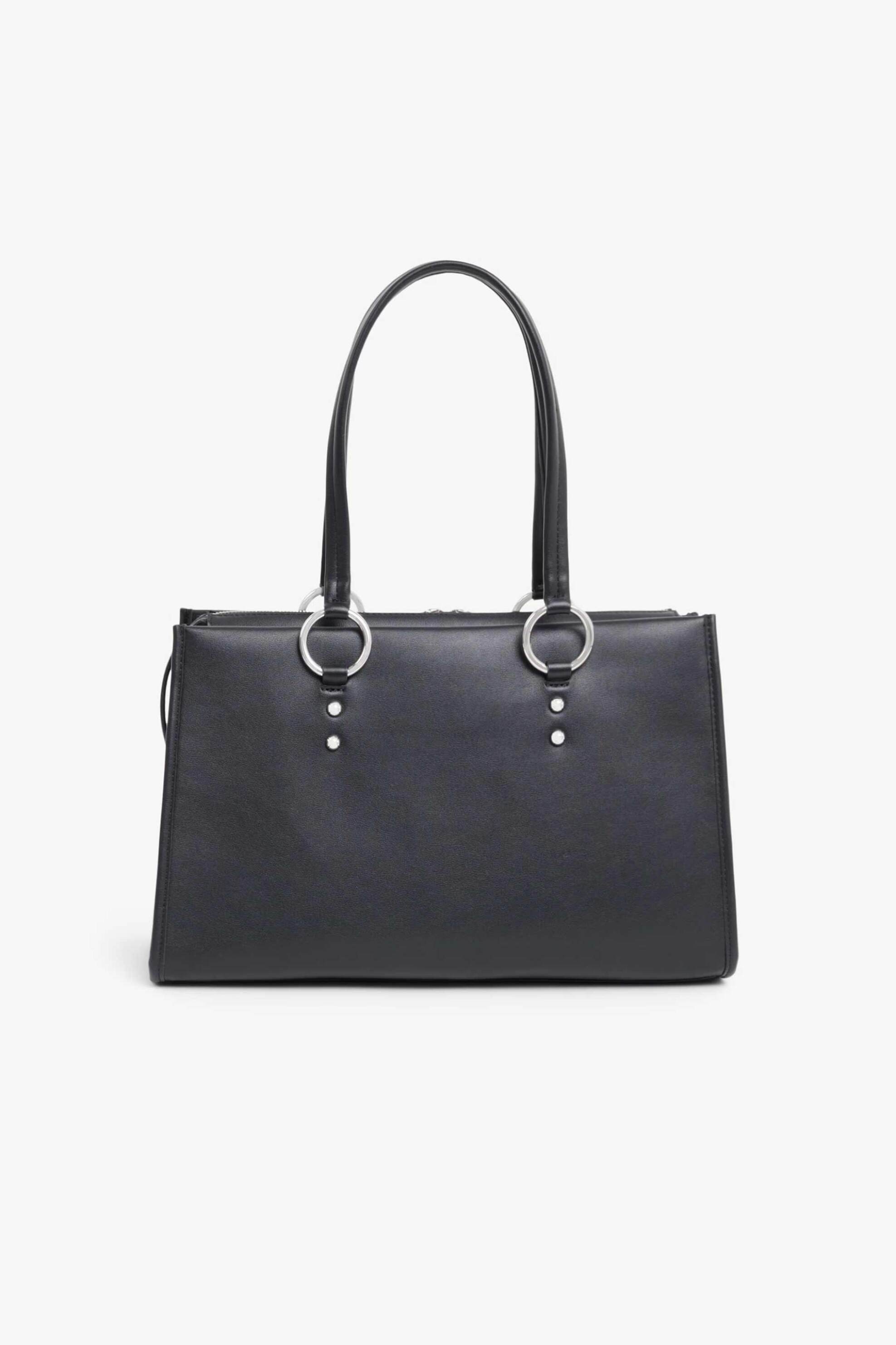 Lacoste Γυναικεία Τσάντα Χειρός με Λογότυπο Celys Medium - Nf5231Aq Μαύρο