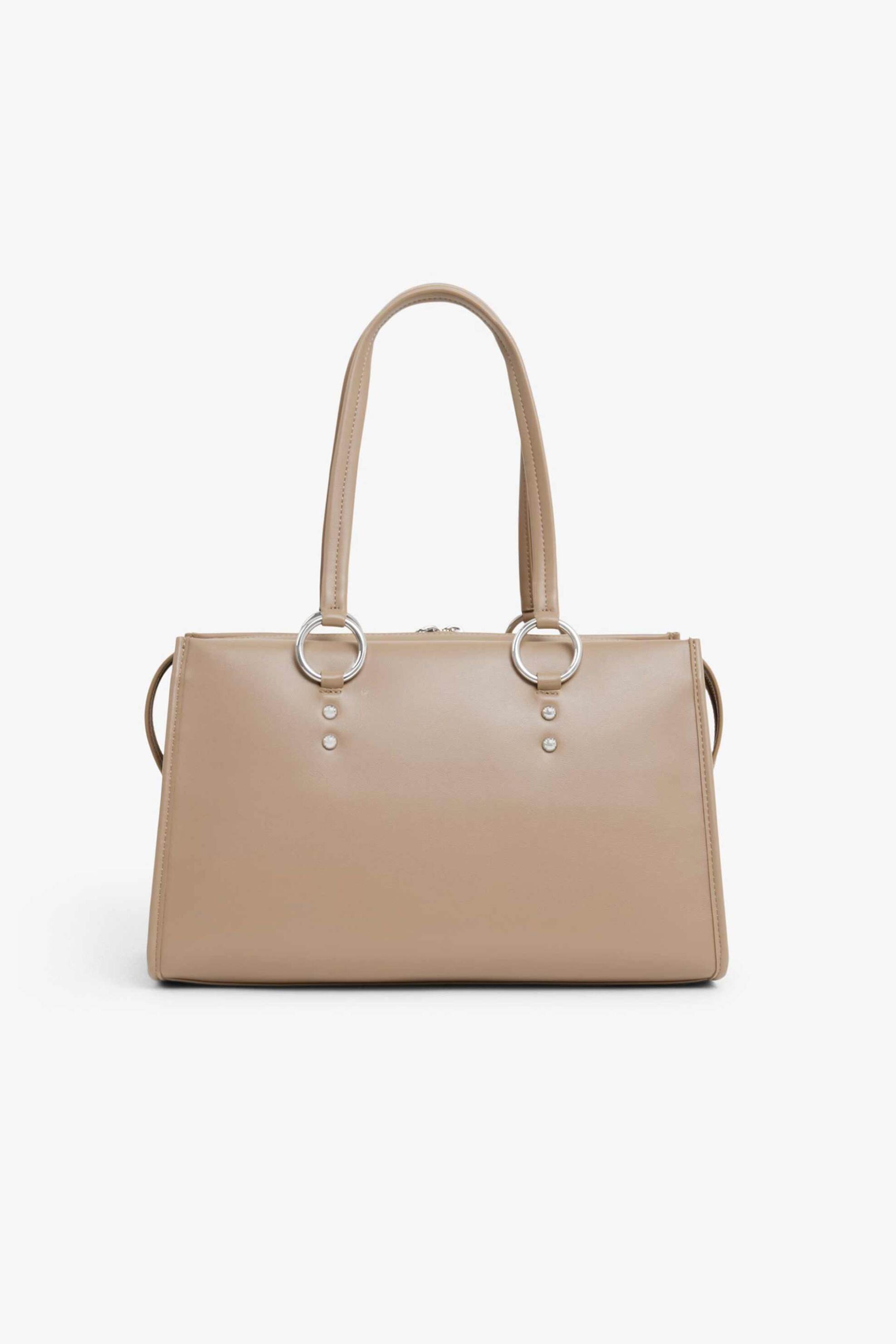 Lacoste Γυναικεία Τσάντα Χειρός με Λογότυπο Celys Medium - Nf5231Aq Καμηλό