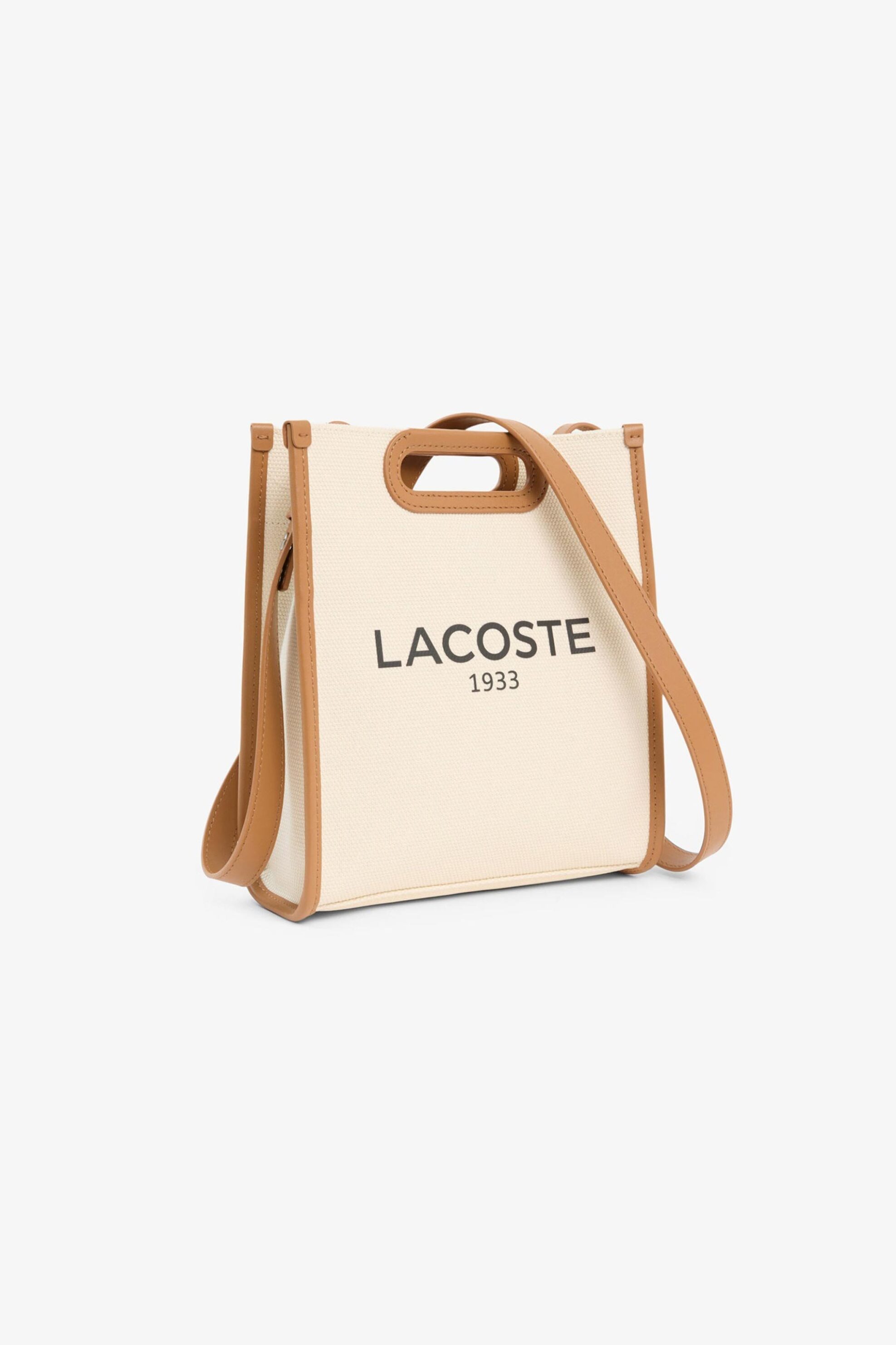 Lacoste γυναικεία canvas τσάντα tote με λογότυπο 