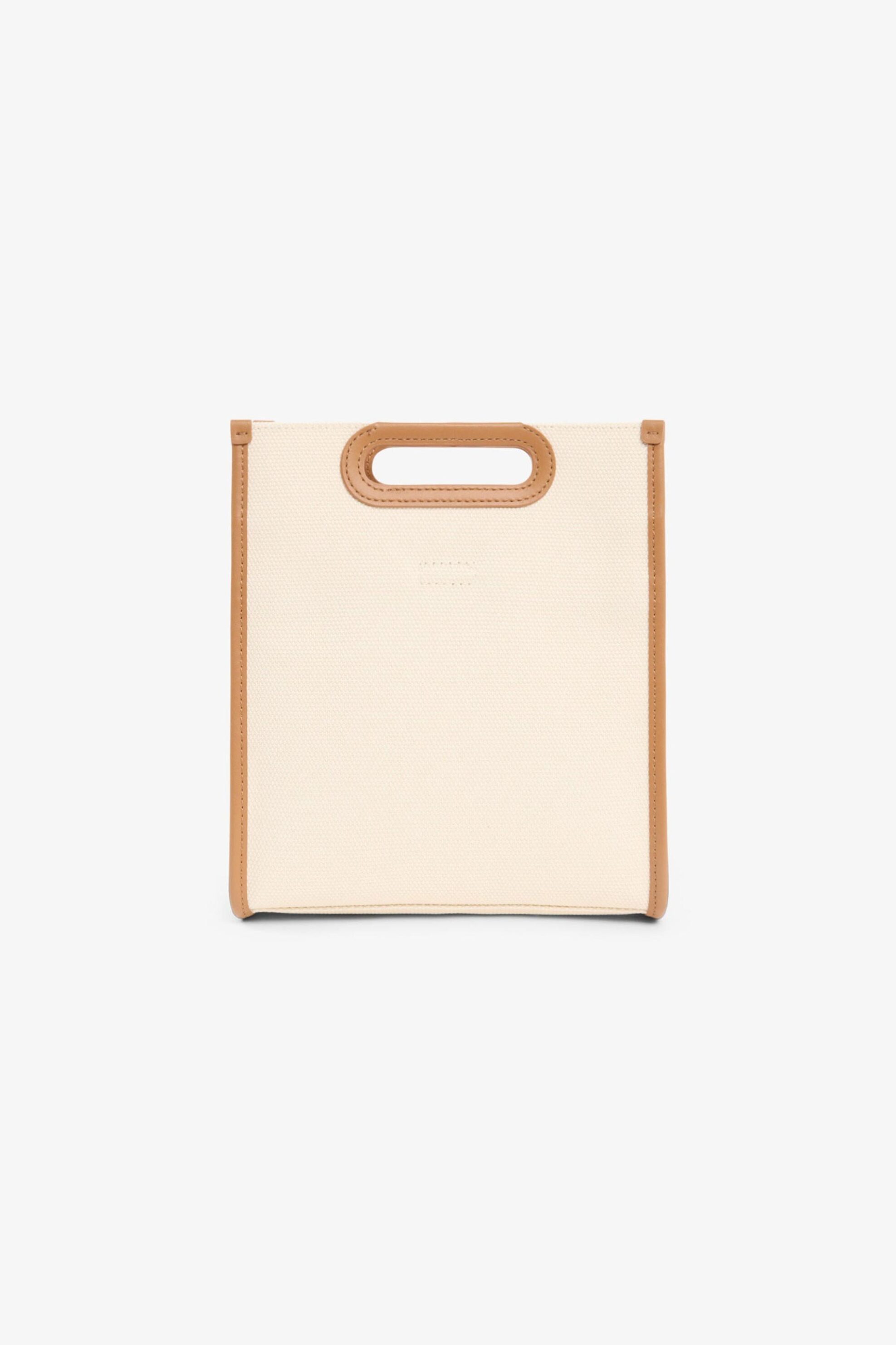 Lacoste Γυναικεία Canvas Τσάντα Tote με Λογότυπο Small Heritage - Nf5232Td Εκρού