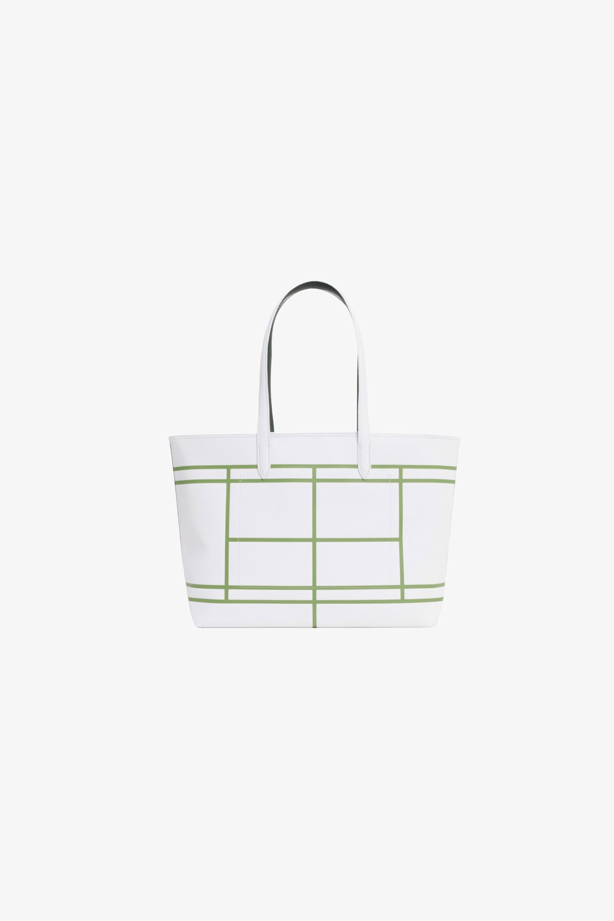 Lacoste Γυναικεία Τσάντα Tote Πικέ με Ανάγλυφο Λογότυπο Anna - Nf5250As Λευκό