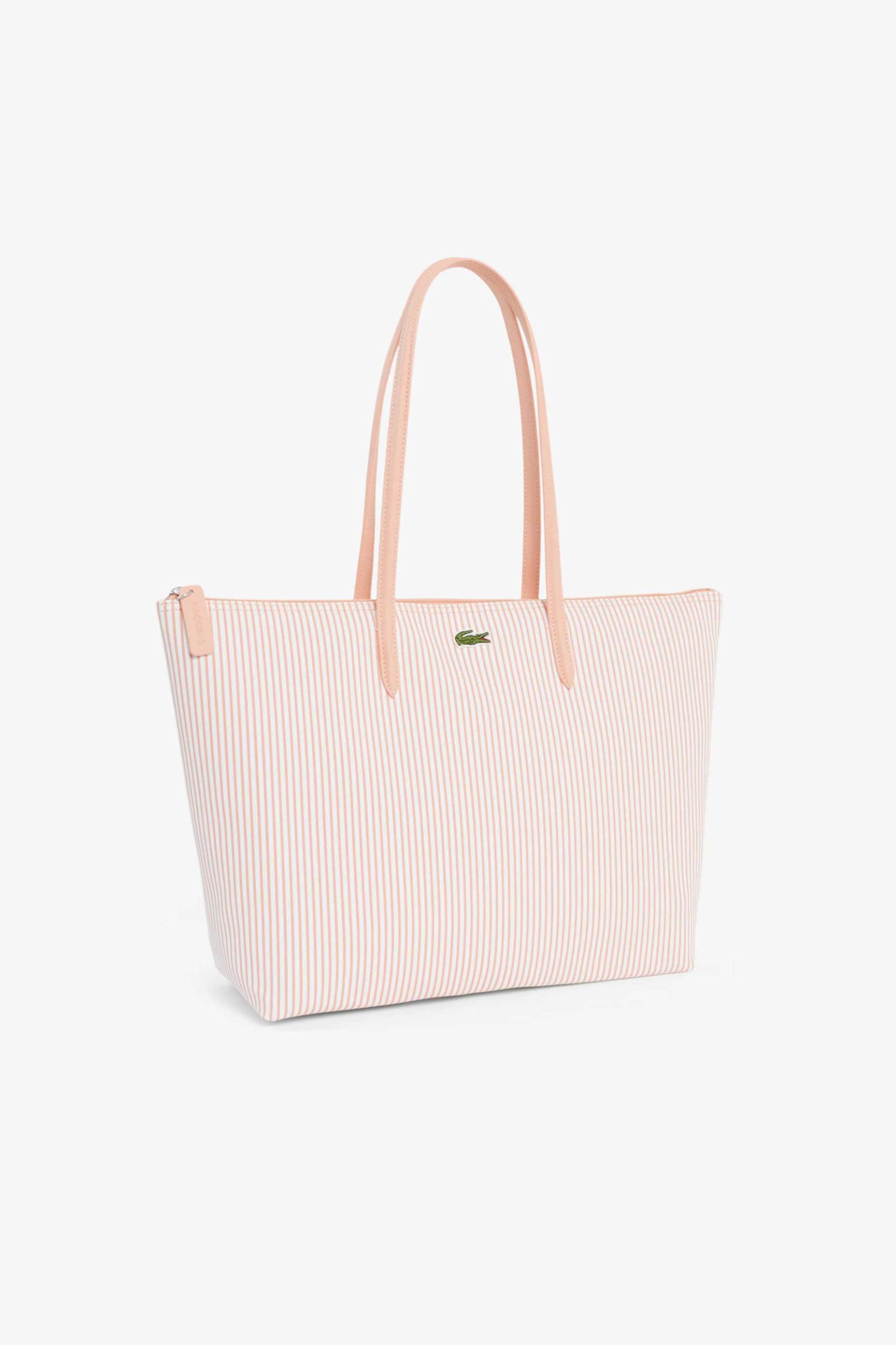 Lacoste γυναικεία τσάντα tote με ριγέ σχέδιο και λογότυπο 