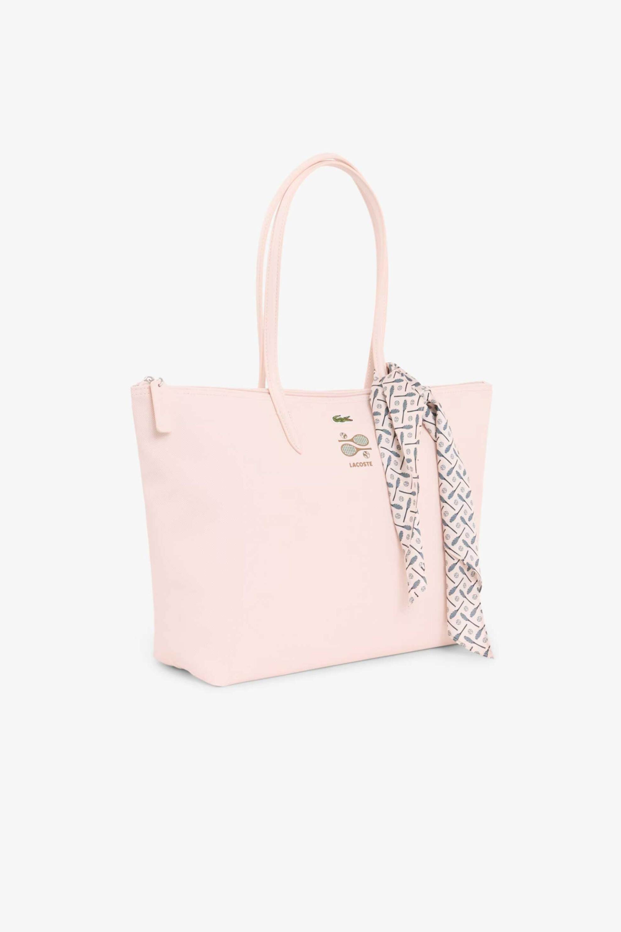 Lacoste γυναικεία τσάντα tote πικέ με tennis heritage print 