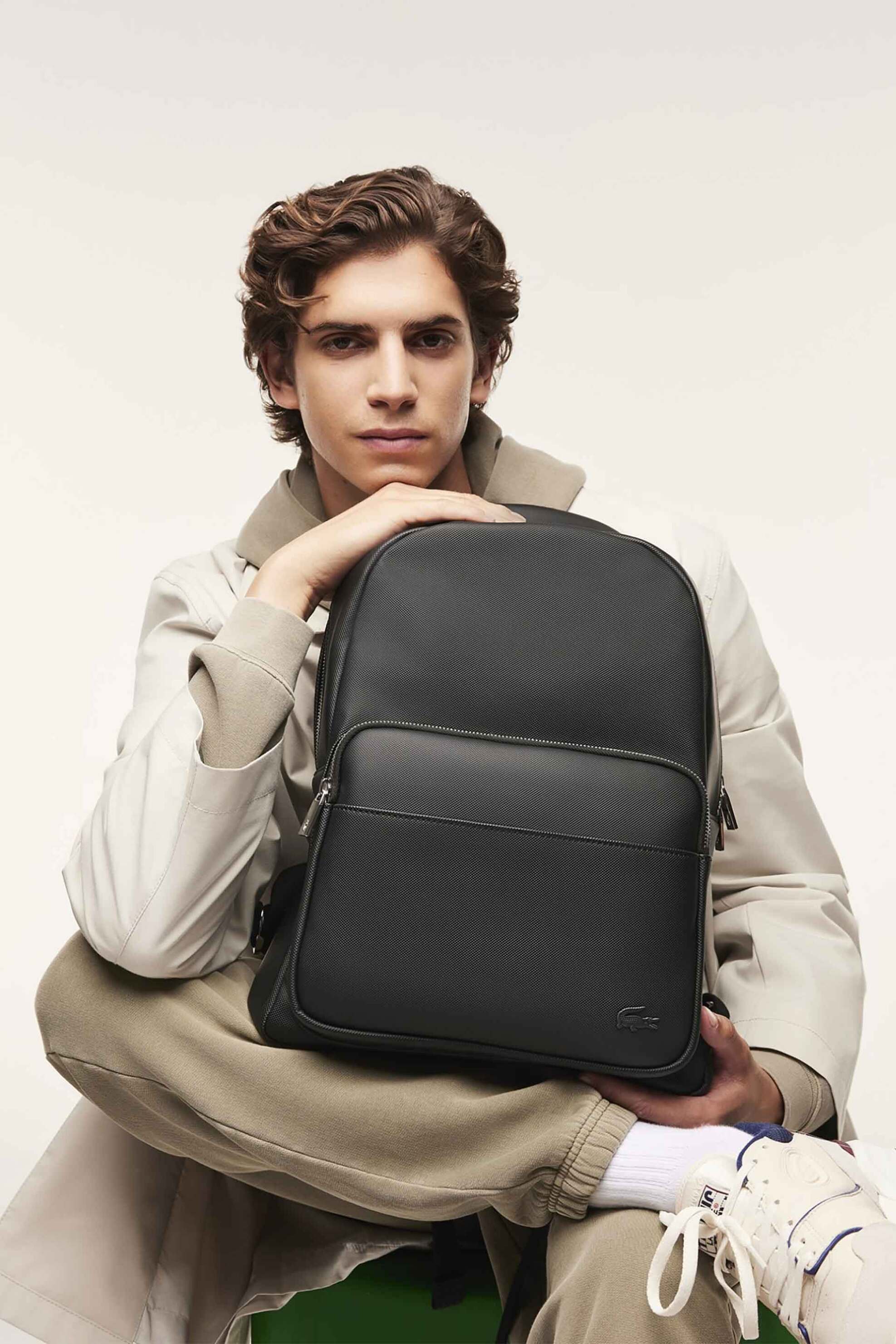 Lacoste ανδρικό backpack με κεντημένο λογότυπο "Classic Laptop Pocket" - NH4430HC Μαύρο φωτογραφία