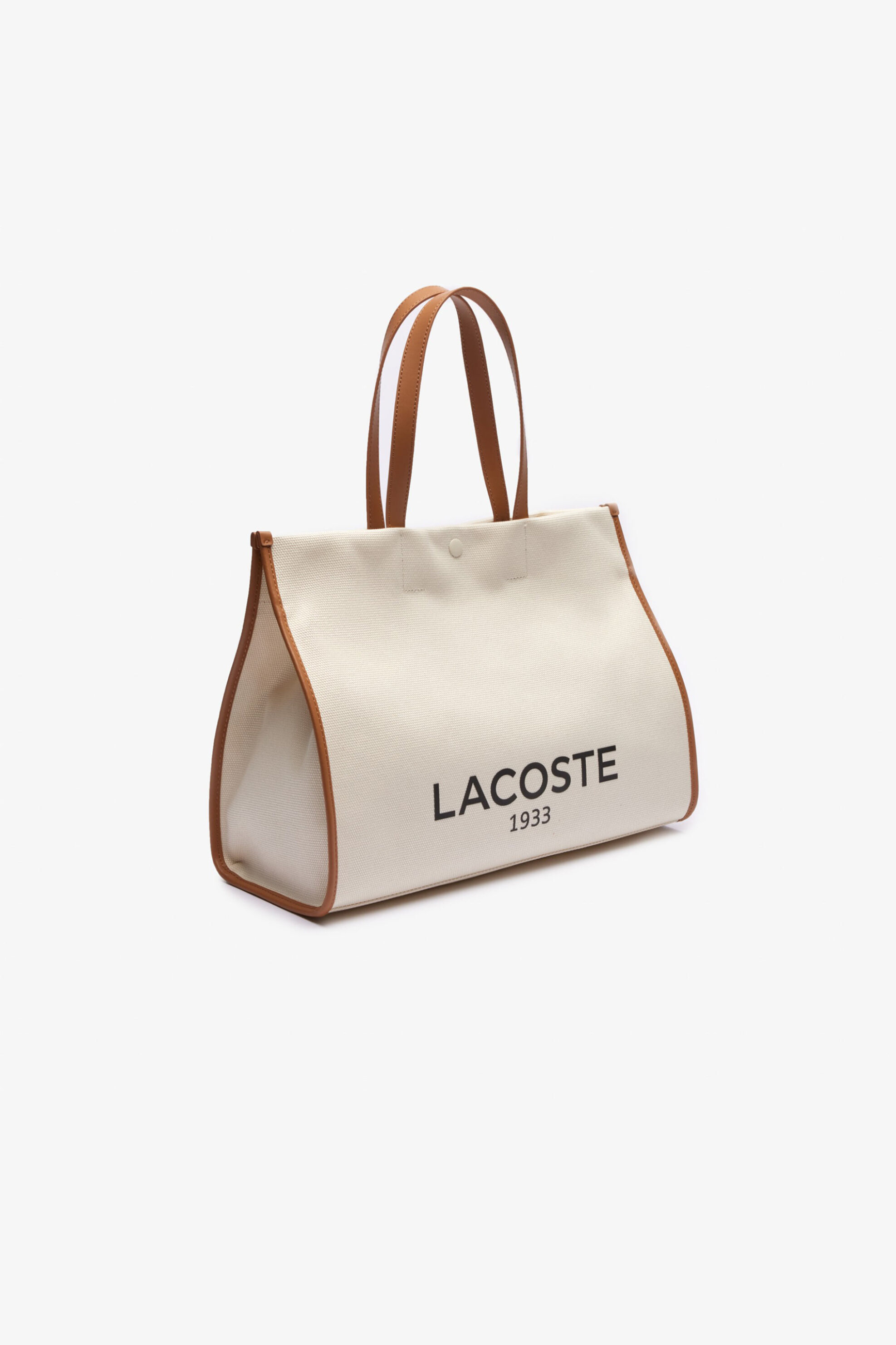 Lacoste unisex canvas τσάντα tote με λογότυπο 