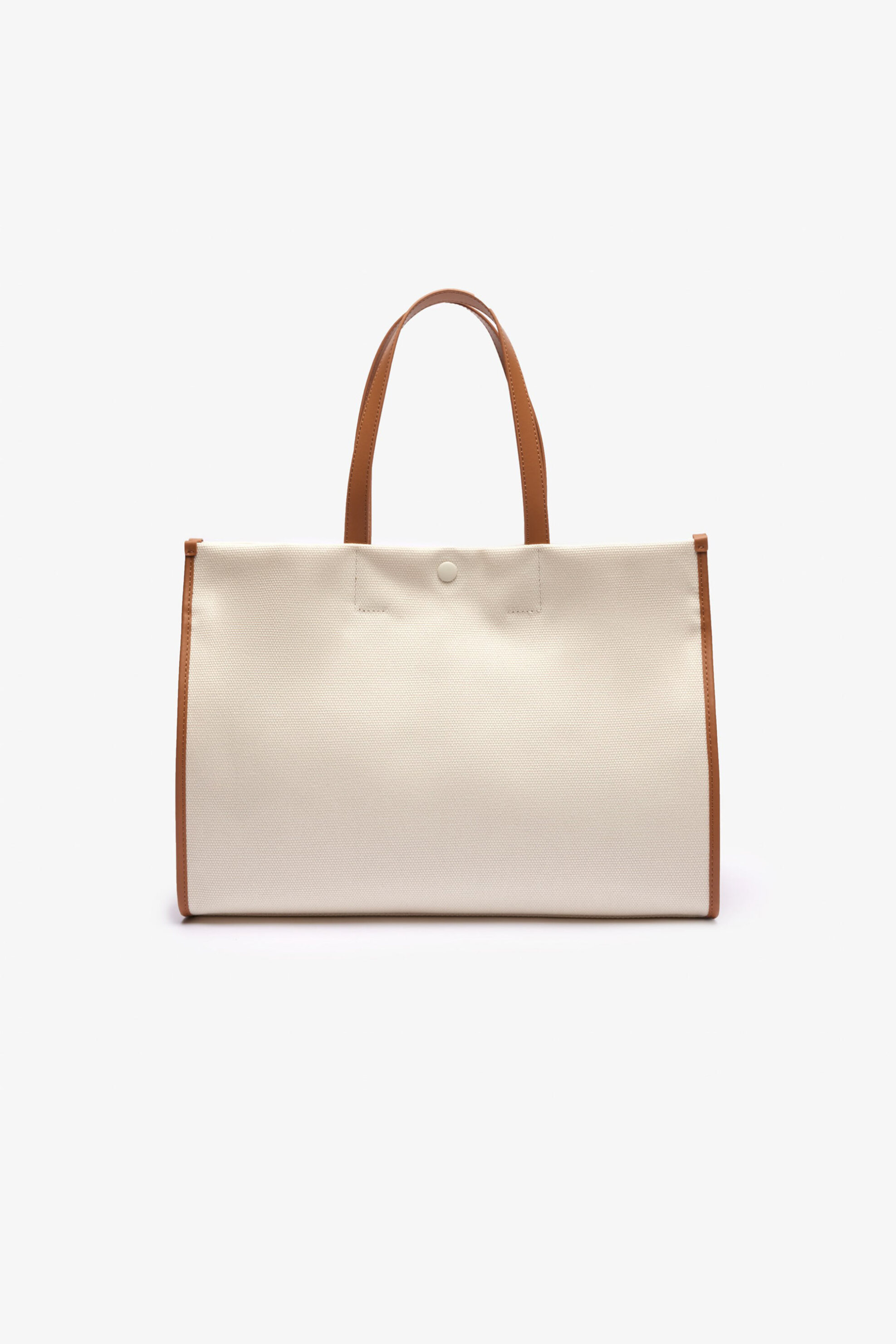 Lacoste Unisex Canvas Τσάντα Tote με Λογότυπο Heritage - Nu4342Td Εκρού