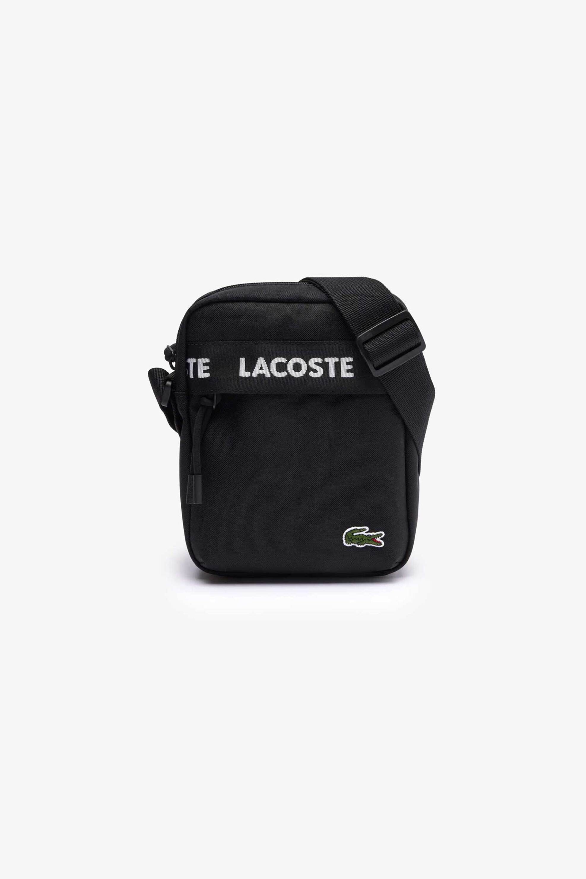 LACOSTE Lacoste unisex τσαντάκι crossbody με κεντημένο λογότυπο "Neocroc" - NU4686NZ Μαύρο