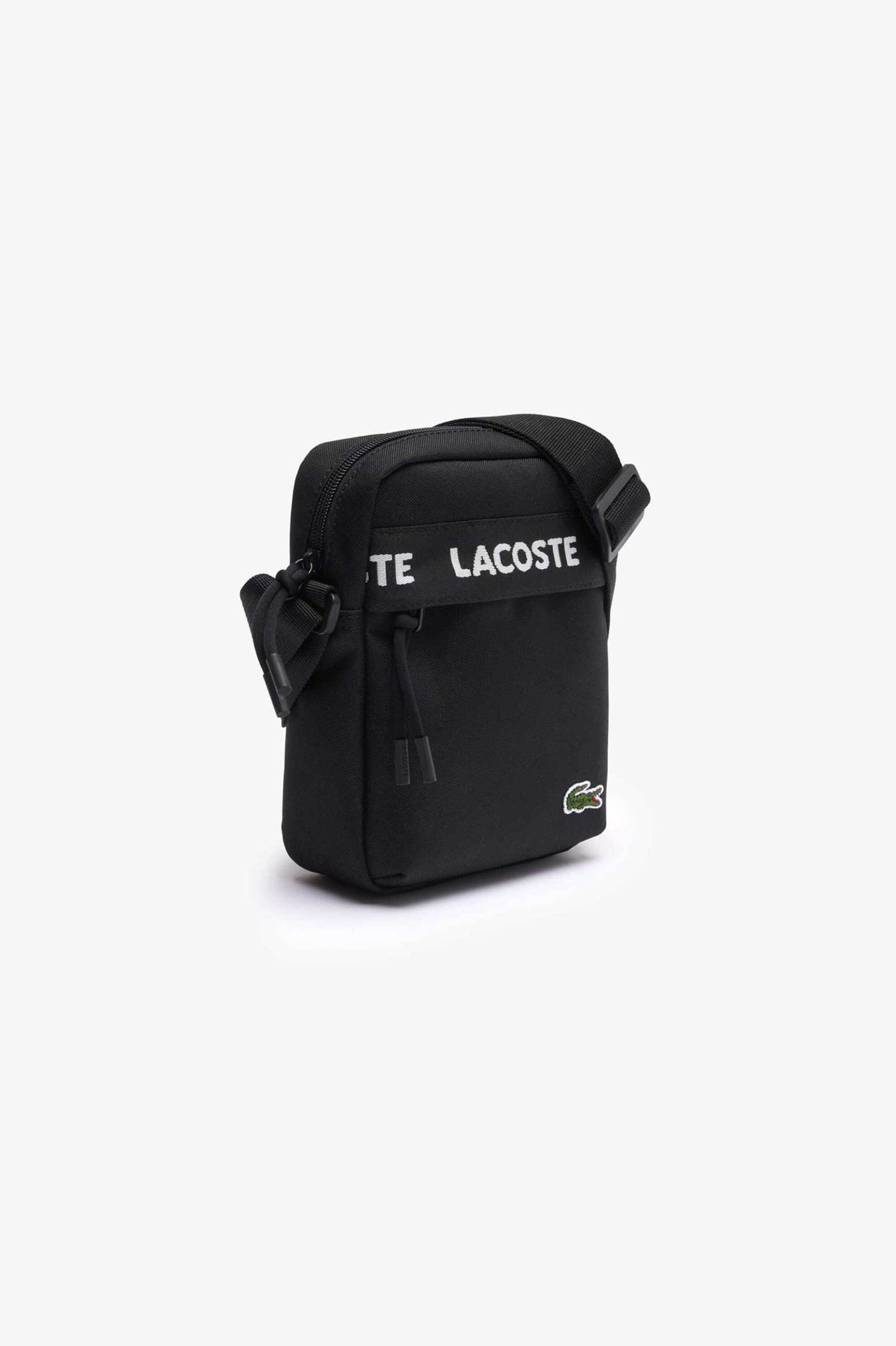 Lacoste unisex τσαντάκι crossbody με κεντημένο λογότυπο "Neocroc" - NU4686NZ Μαύρο φωτογραφία
