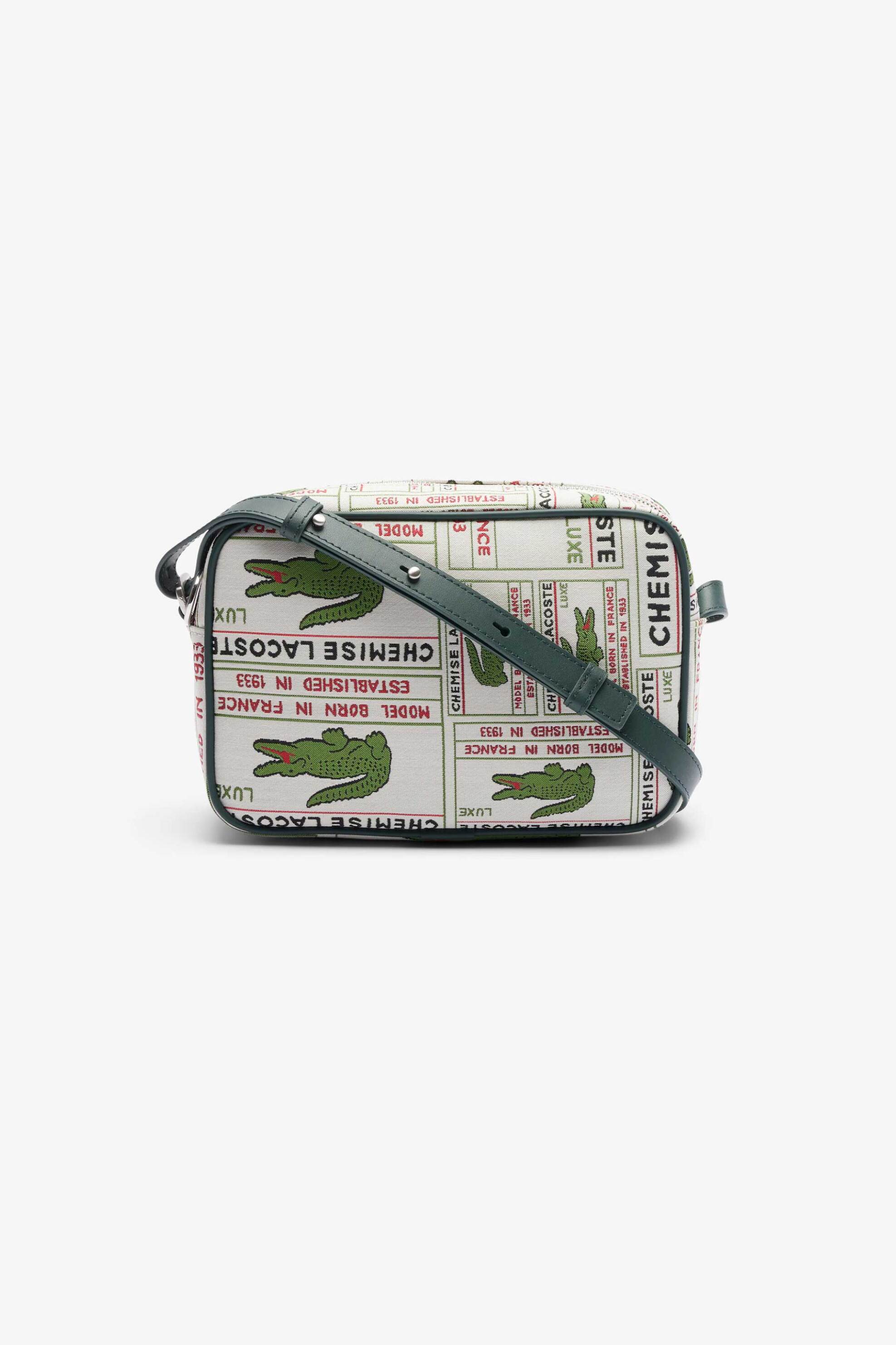 LACOSTE Lacoste γυναικείο mini bag/crossbody με iconic print "Heritage" - NU5009HK Λευκό