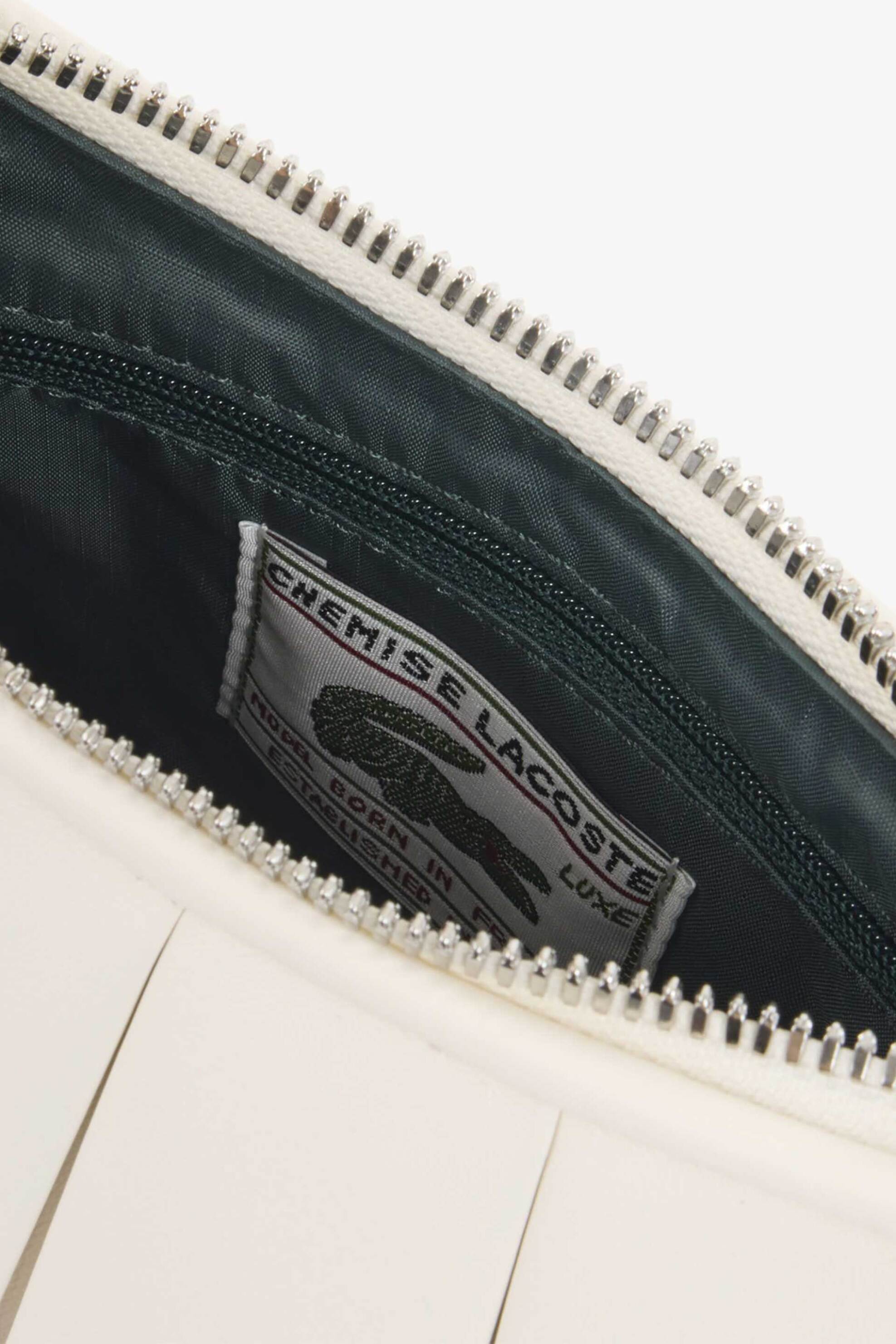 LACOSTE Lacoste γυναικεία δερμάτινη τσάντα χειρός/crossbody με λογότυπο "Lenglen Small" - NU5469DX Λευκό - 4