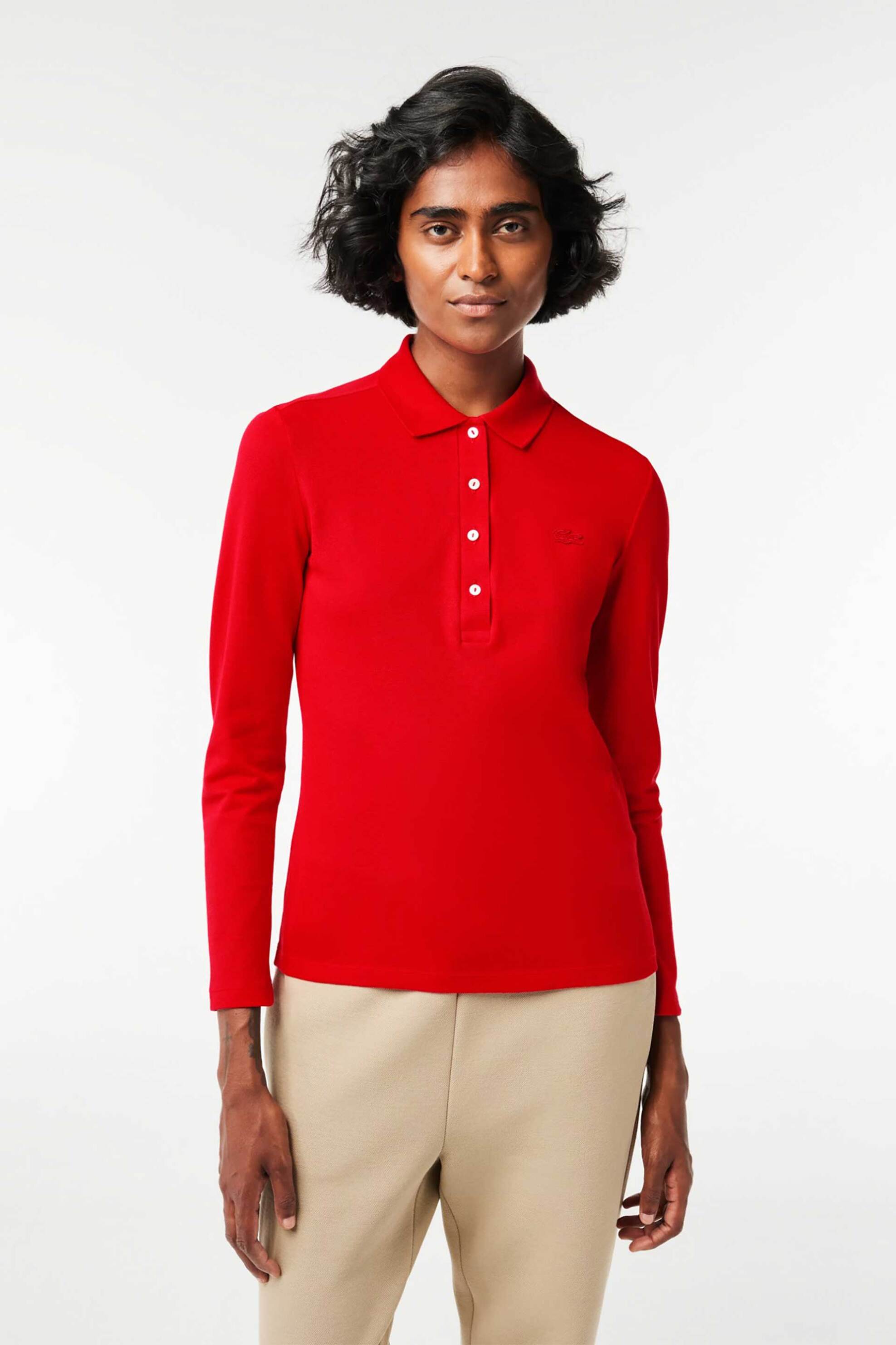 Γυναικεία μπλουζάκια polo lacoste σε κοκκινο