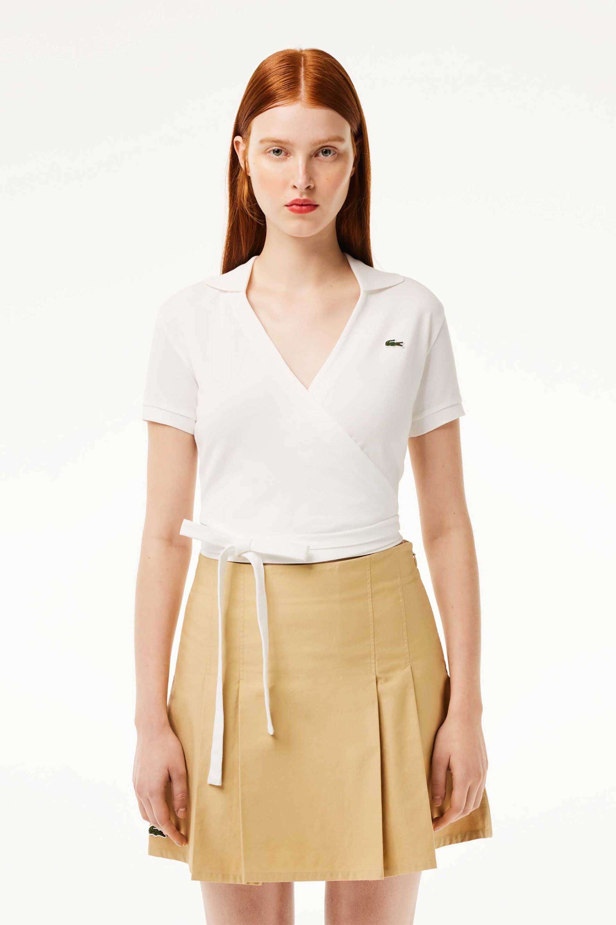 LACOSTE Lacoste γυναικεία μπλούζα κρουαζέ πόλο - PF7184 Λευκό
