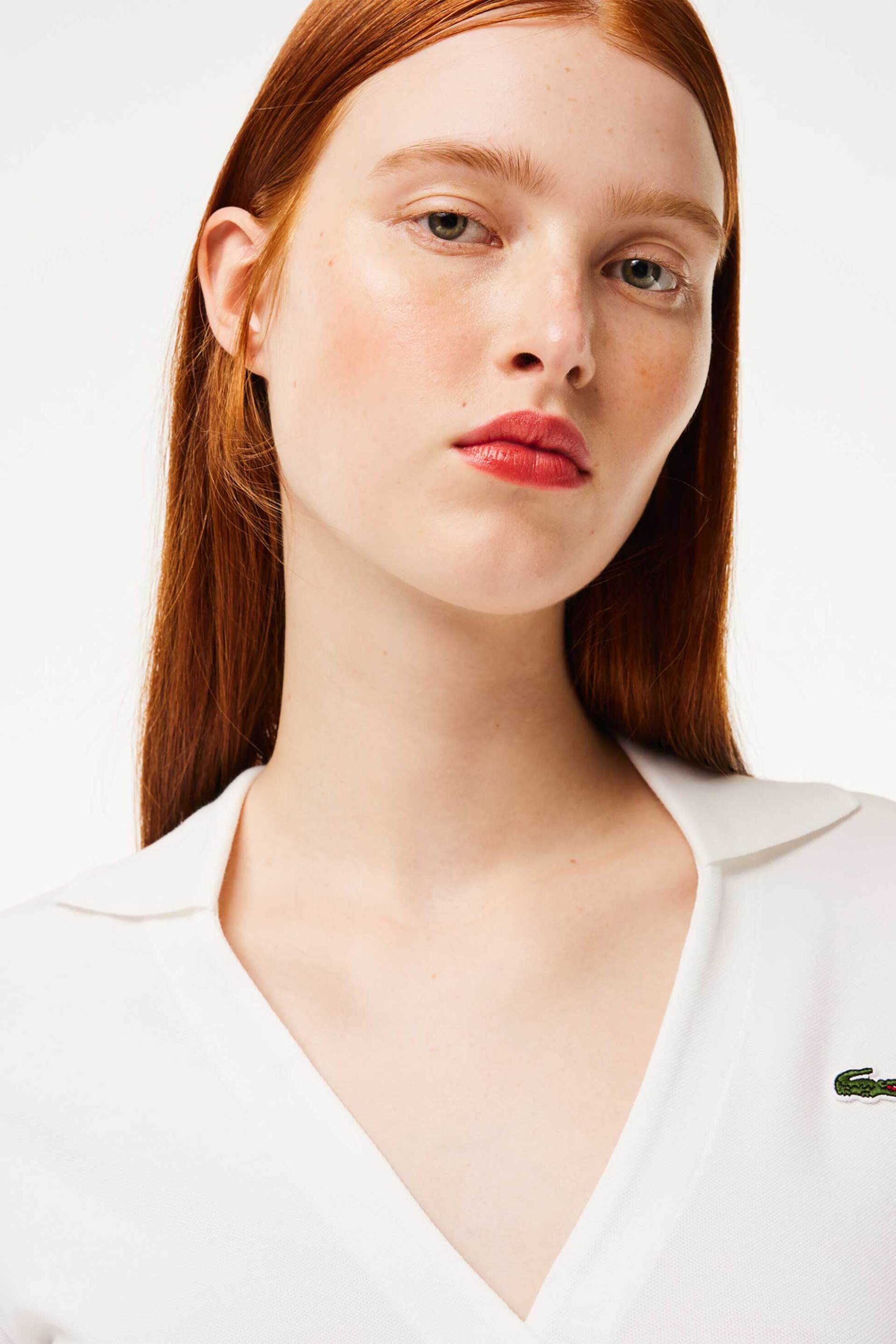 Lacoste γυναικεία μπλούζα κρουαζέ πόλο - PF7184 Λευκό φωτογραφία