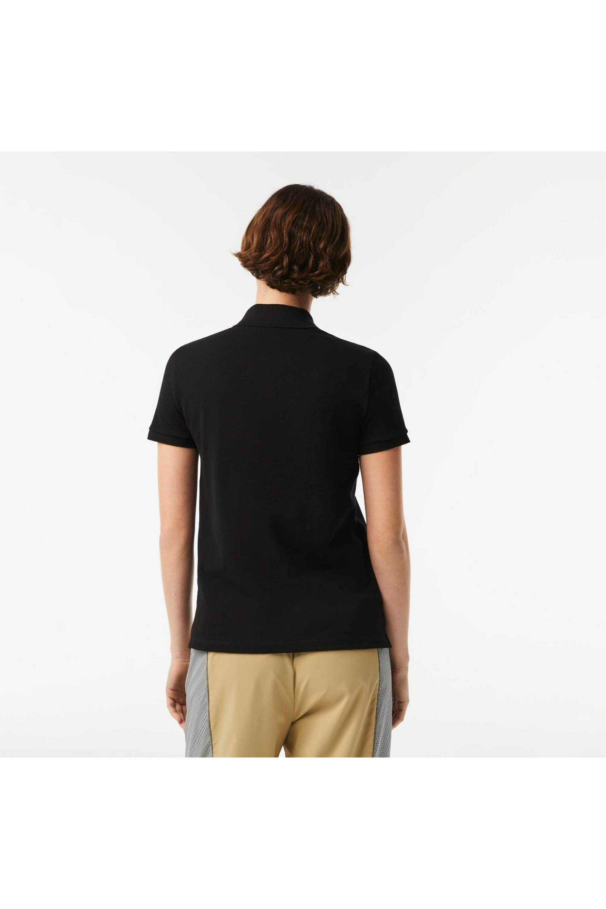 Lacoste γυναικεία μπλούζα πόλο πικέ κοντομάνικη με κεντημένο λογότυπο Regular Fit - PF7839 Μαύρο φωτογραφία