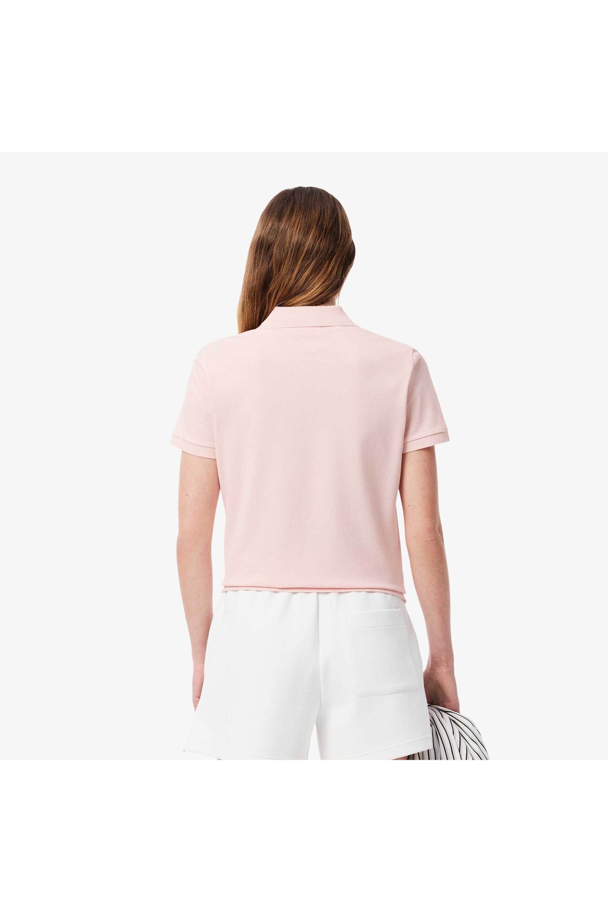 Lacoste γυναικεία μπλούζα πόλο πικέ κοντομάνικη με κεντημένο λογότυπο Regular Fit - PF7839 Ροζ Ανοιχτό φωτογραφία