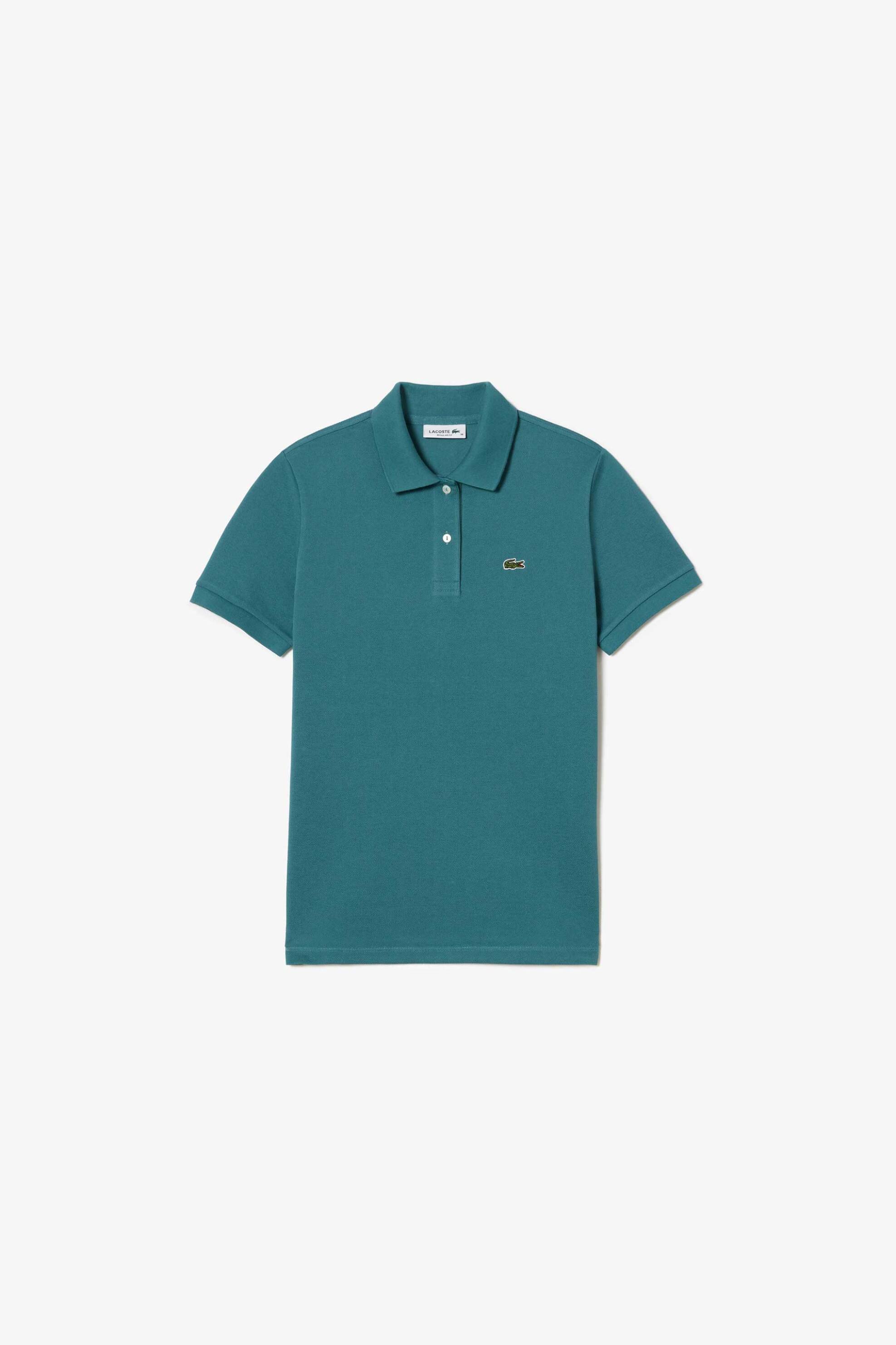 LACOSTE Lacoste γυναικεία μπλούζα πόλο πικέ κοντομάνικη με κεντημένο λογότυπο Regular Fit - PF7839 Πετρόλ