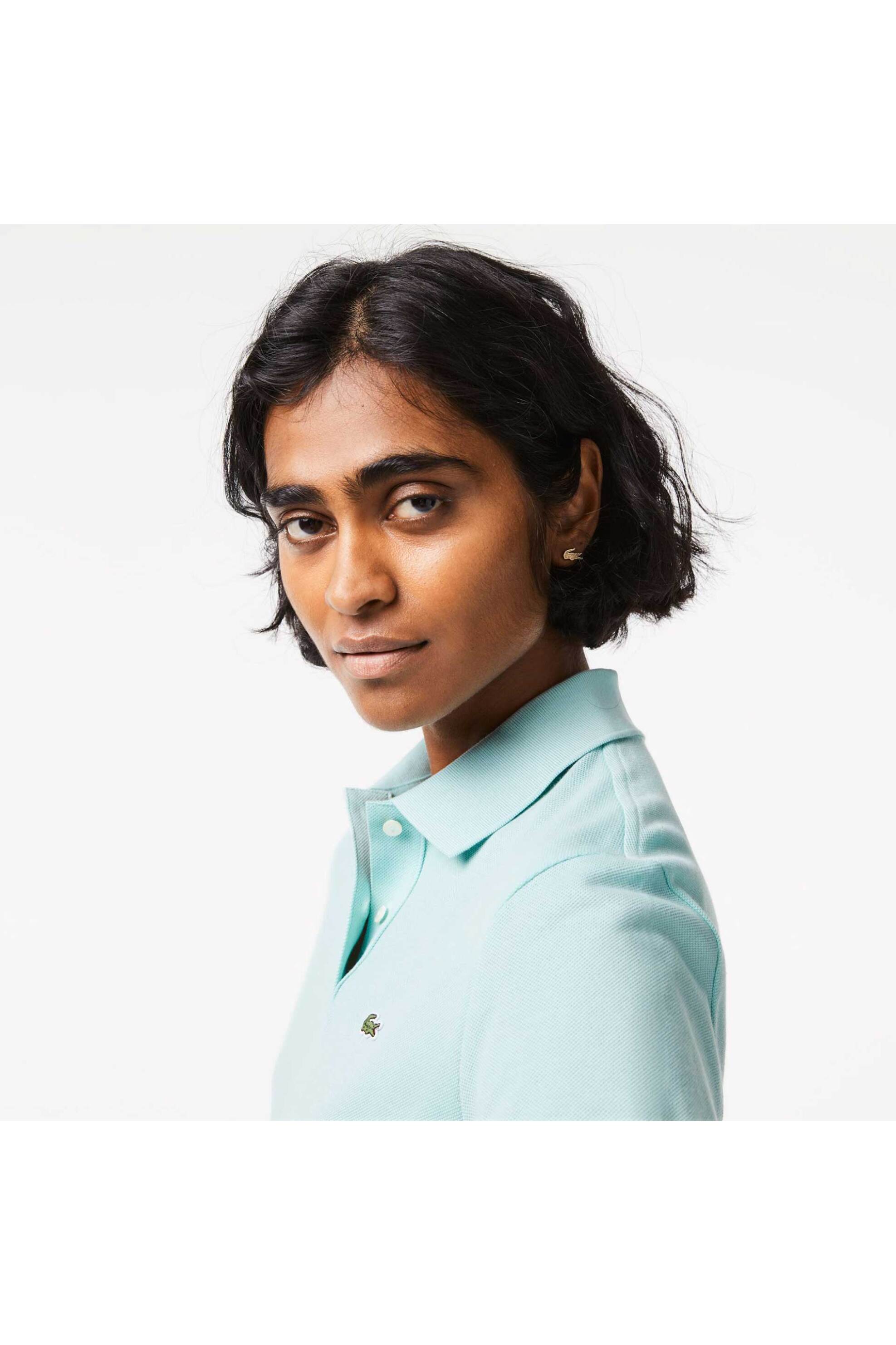 Lacoste γυναικεία μπλούζα πόλο πικέ κοντομάνικη με κεντημένο λογότυπο Regular Fit - PF7839 Πράσινο Μέντας φωτογραφία