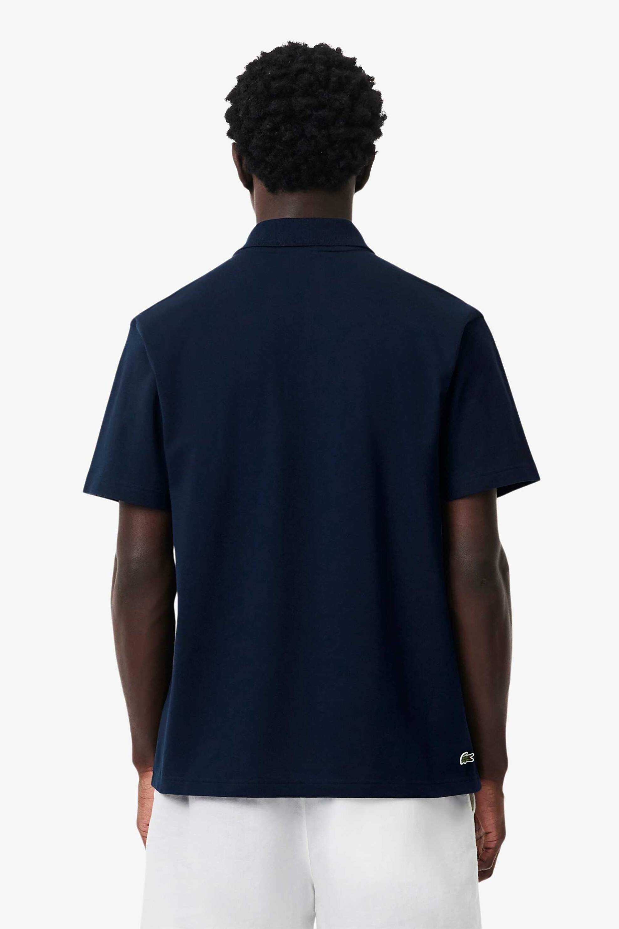 Lacoste Ανδρική Μπλούζα Πόλο Πικέ Classic Fit Roland-Garros Edition - Ph0379 Μπλε Σκούρο
