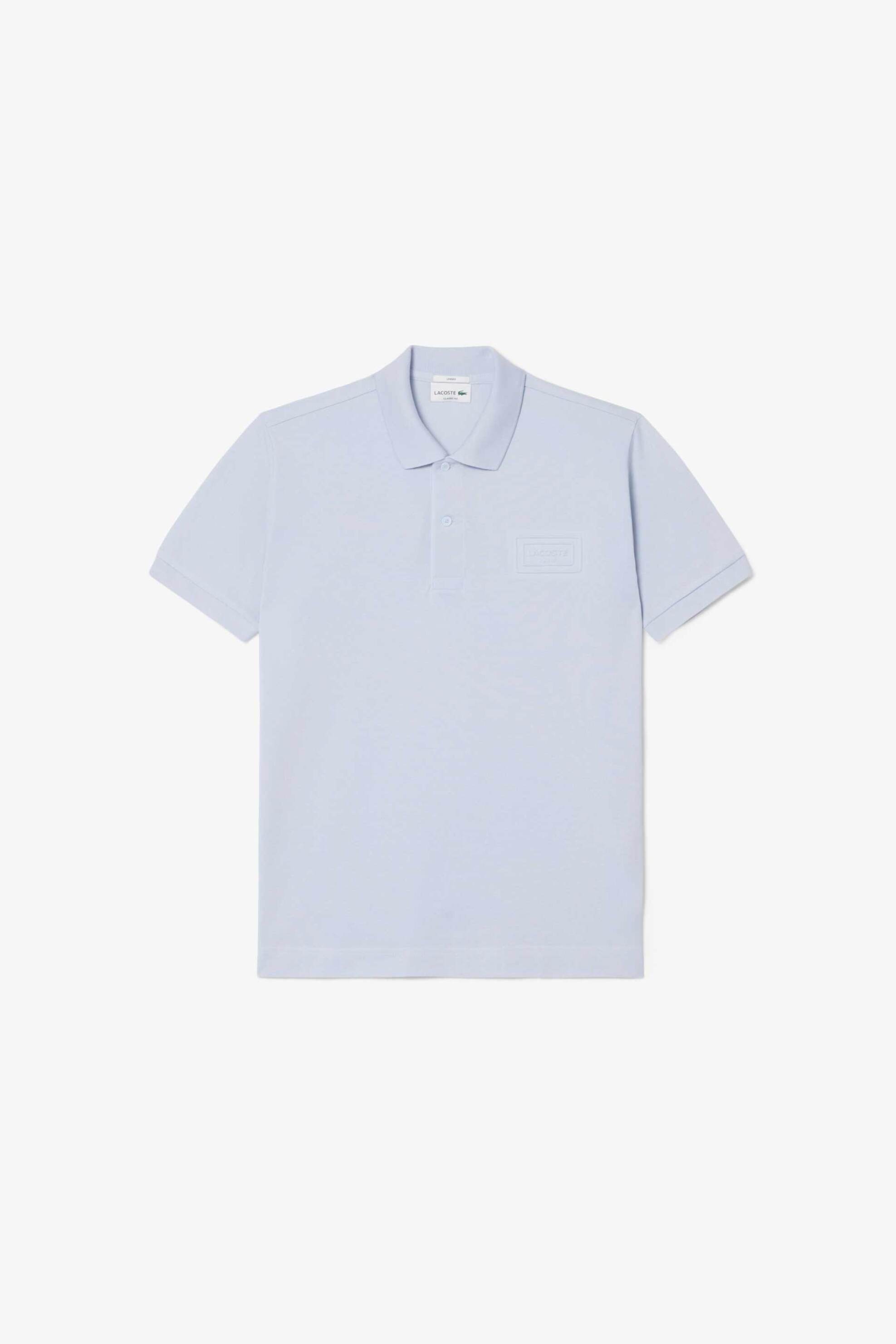 Lacoste Unisex Μπλούζα Πόλο Πικέ με Ανάγλυφο Λογότυπο Classic Fit - Ph0752 Σιελ