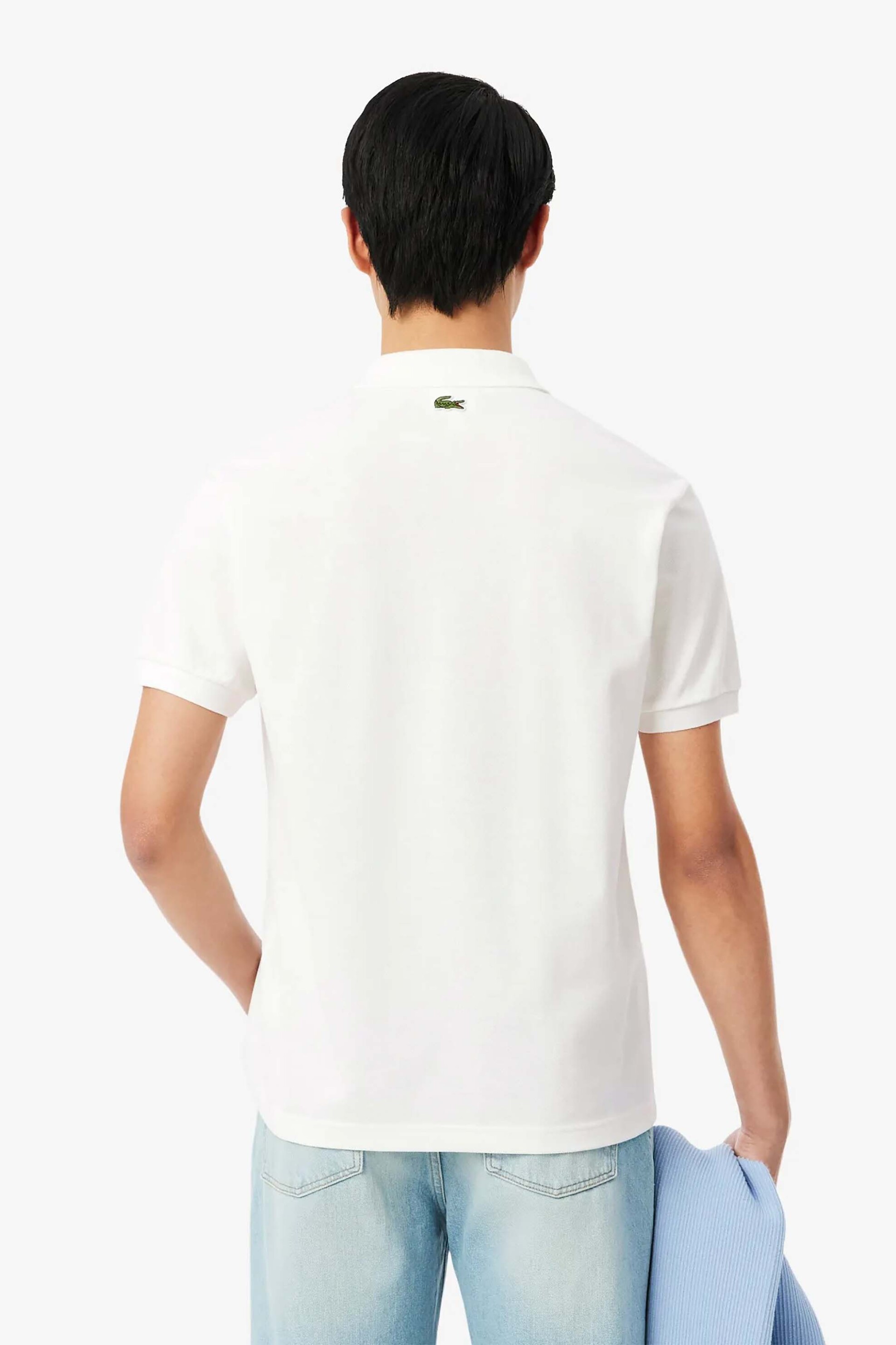 Lacoste Ανδρική Μπλούζα Πόλο Πικέ με Tennis Print Classic Fit - Ph1581 Λευκό
