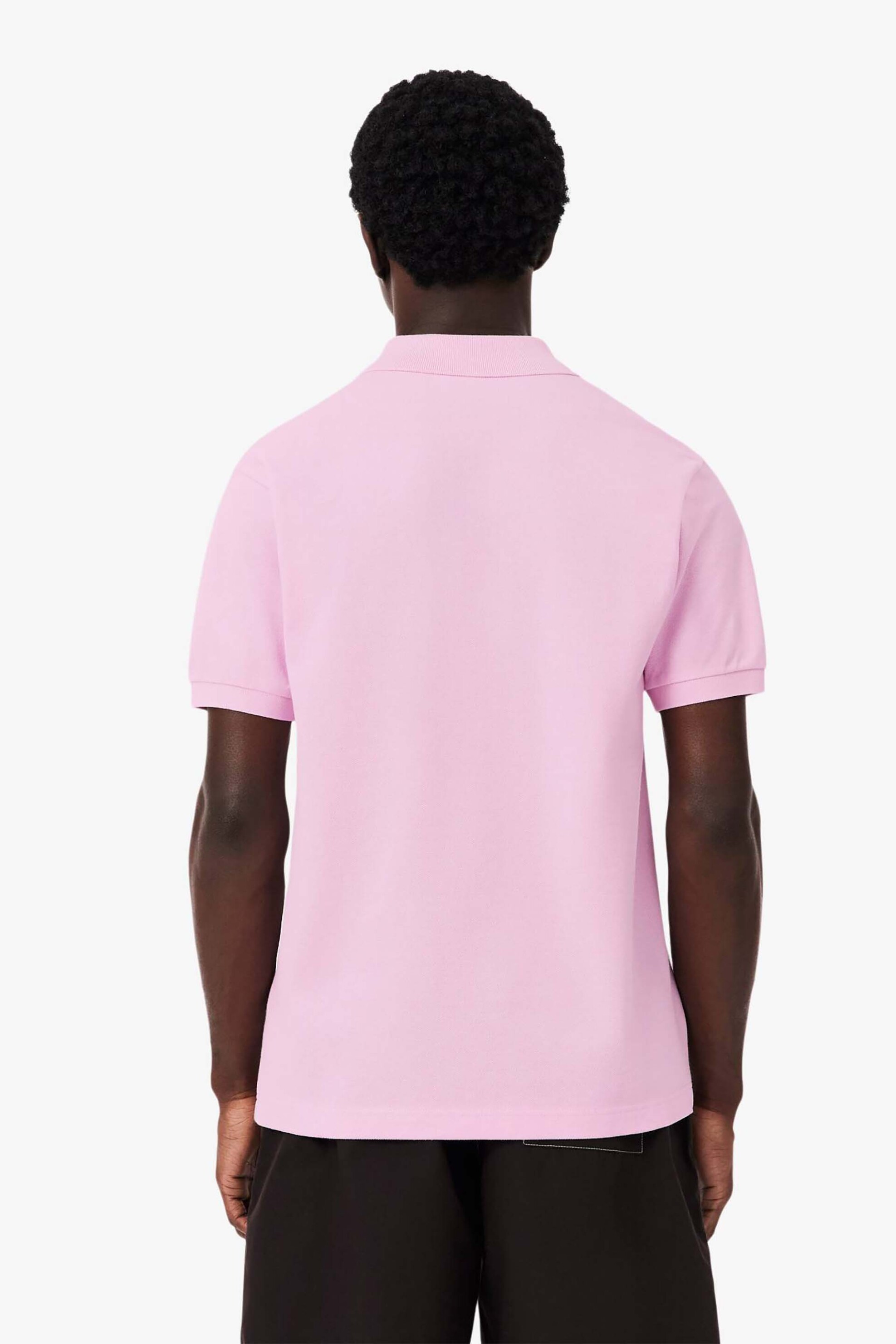 Lacoste Ανδρική Μπλούζα Πόλο Πικέ με Λογότυπο Και Tennis Ball Motif Classic Fit - Ph2080 Ροζ Ανοιχτό
