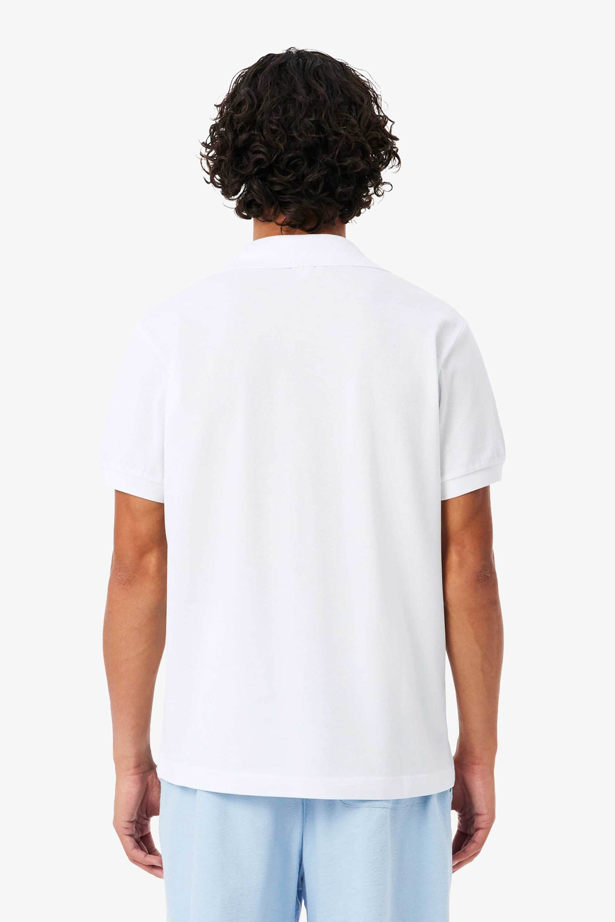 Lacoste Ανδρική Μπλούζα Πόλο Πικέ με Print Classic Fit - Ph2194 Λευκό