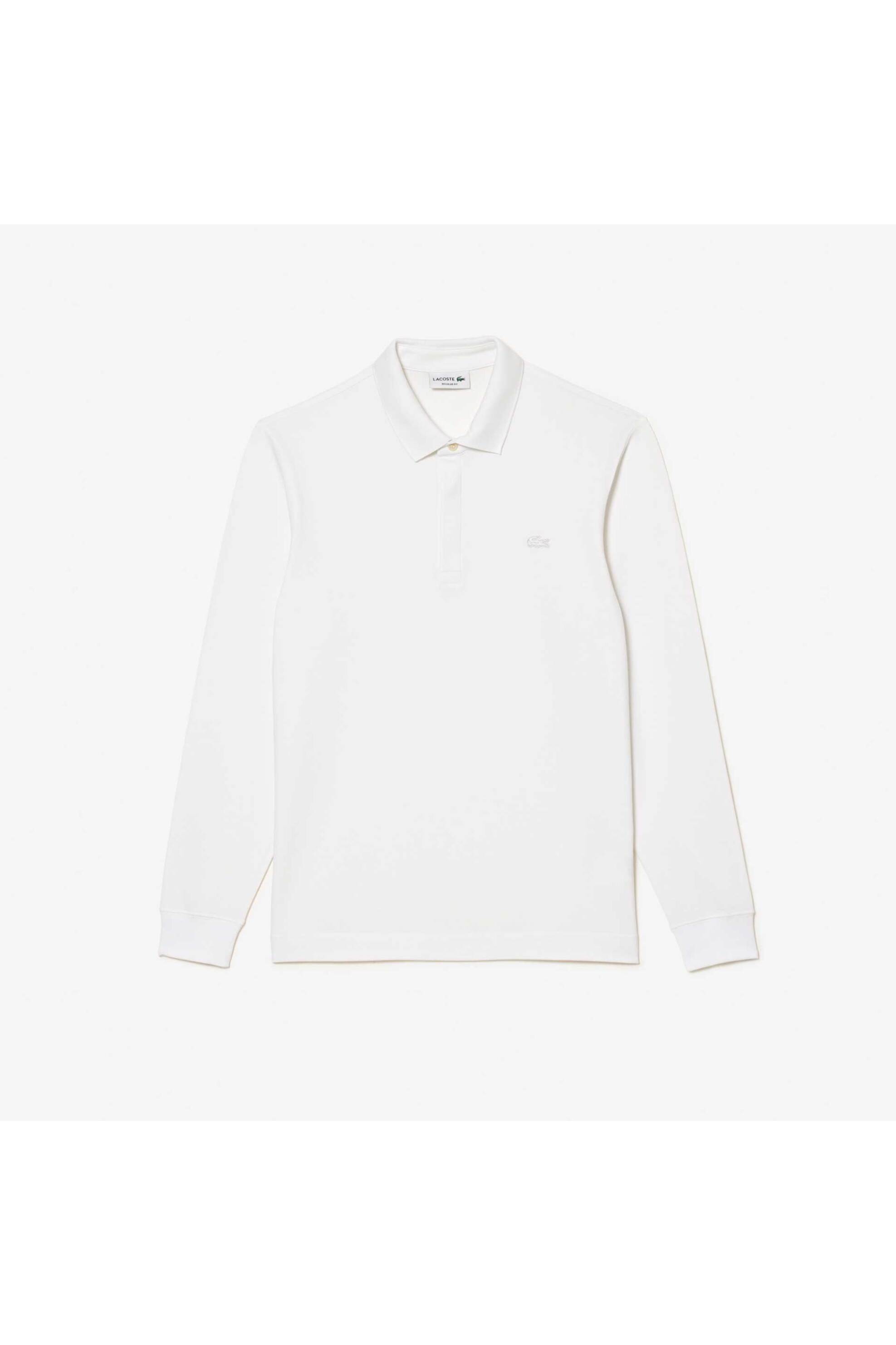 Lacoste Ανδρική Μπλούζα Πόλο Πικέ με Κεντημένο Λογότυπο Classic Fit Smart Paris - Ph2481 Λευκό