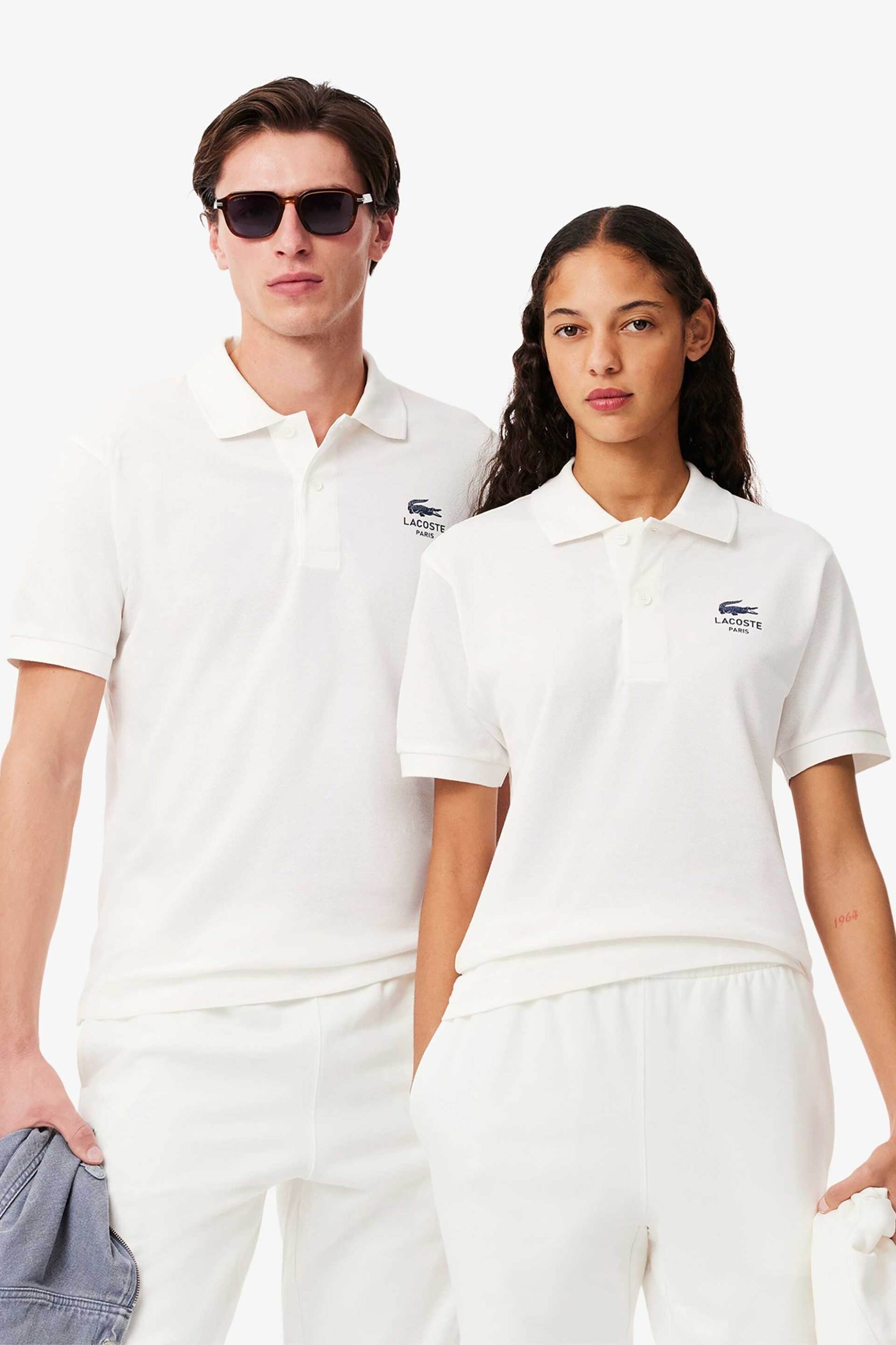 Lacoste unisex μπλούζα πόλο πικέ κοντομάνικη με κεντημένο λογότυπο Classic Fit - PH2723-00 Λευκό