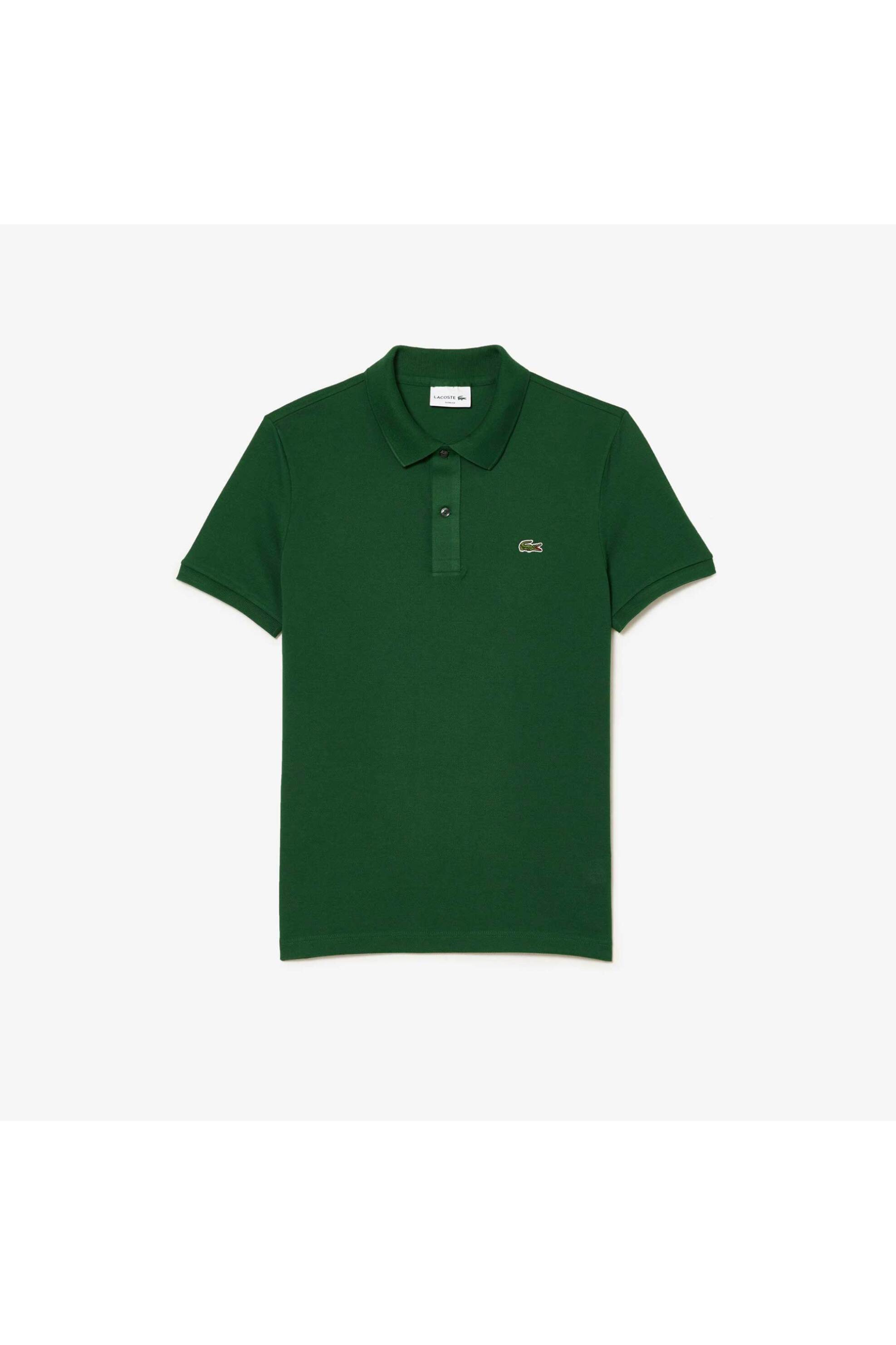 Lacoste Ανδρική Μπλούζα Πόλο Πικέ Κοντομάνικη με Κεντημένο Λογότυπο Slim Fit - Ph4012 Πράσινο Σκούρο