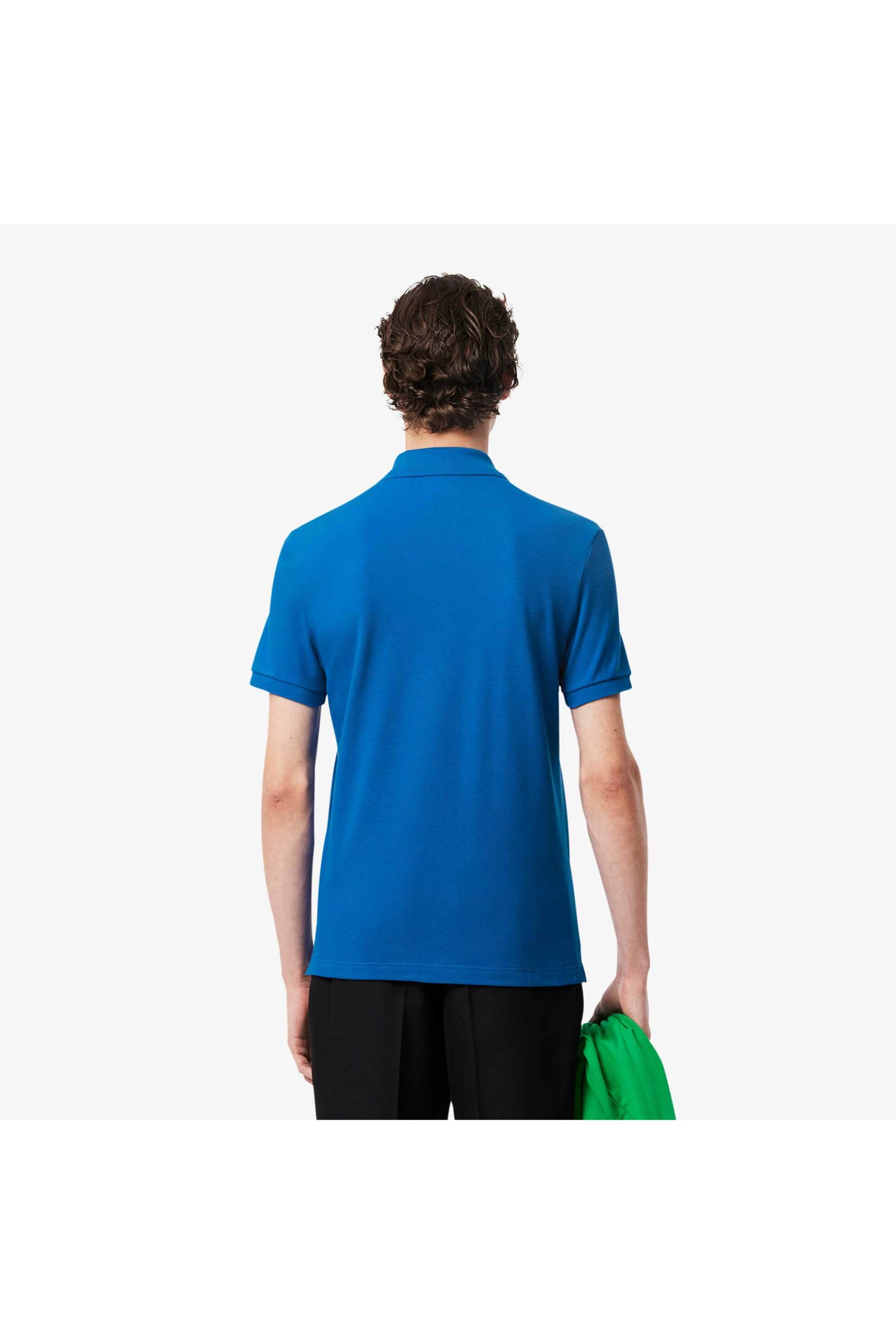 Lacoste Ανδρική Μπλούζα Πόλο Πικέ Κοντομάνικη με Κεντημένο Λογότυπο Slim Fit - Ph4012 Μπλε