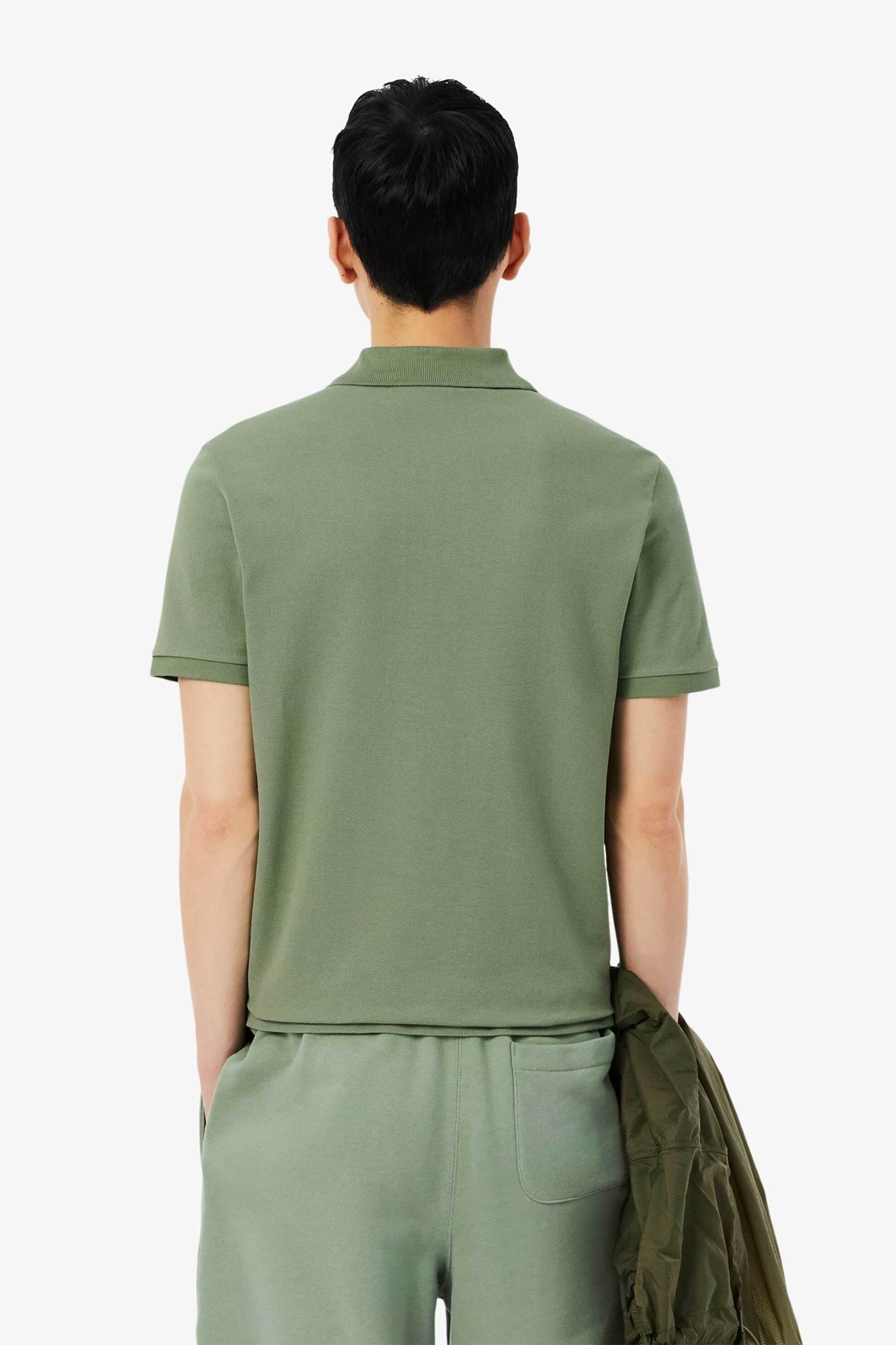 Lacoste Ανδρική Μπλούζα Πόλο Πικέ Κοντομάνικη με Κεντημένο Λογότυπο Slim Fit - Ph4012 Πράσινο Teal