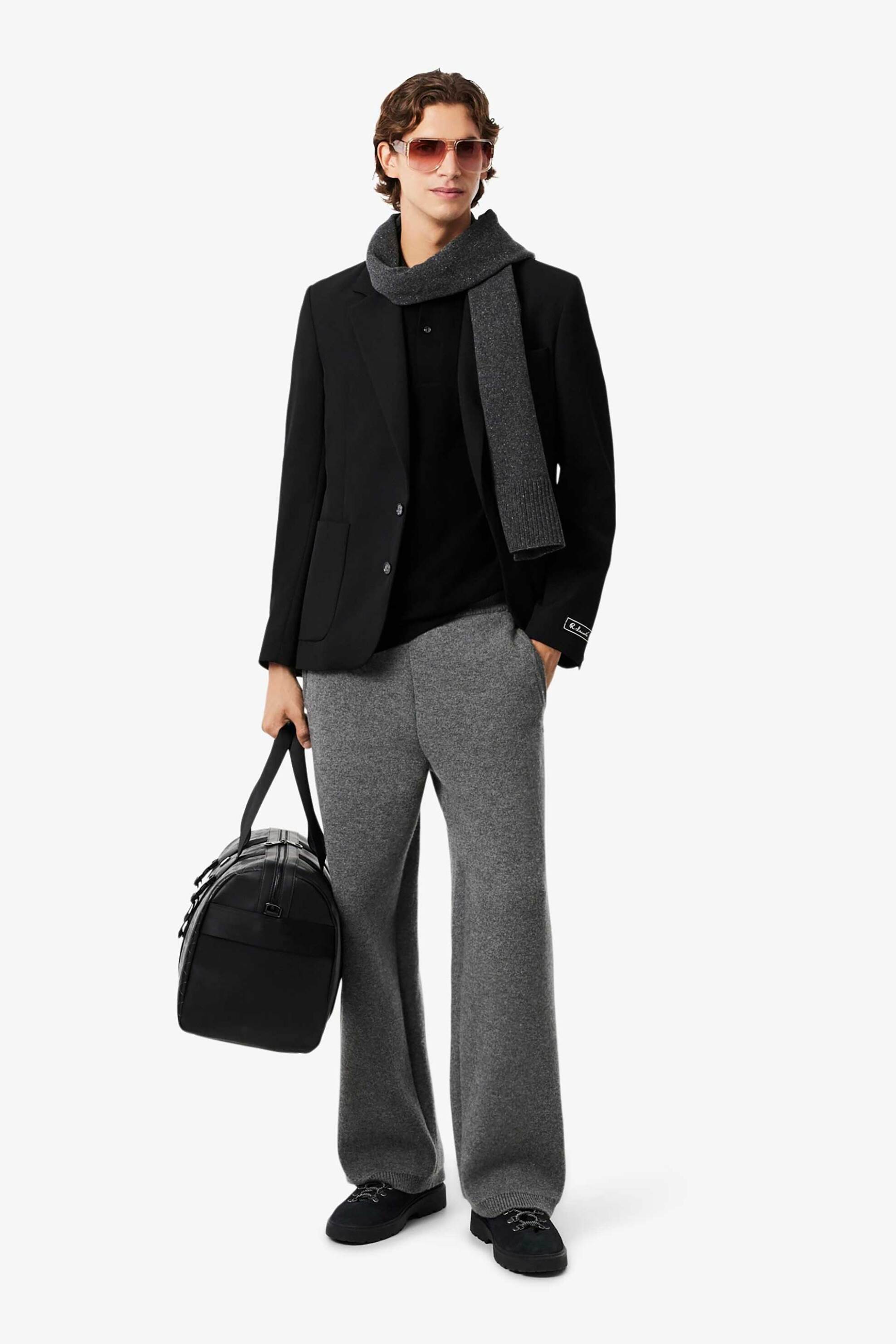 Lacoste ανδρική μπλούζα πόλο πικέ κοντομάνικη με κεντημένο λογότυπο Classic Fit - PH5465-00 Μαύρο φωτογραφία