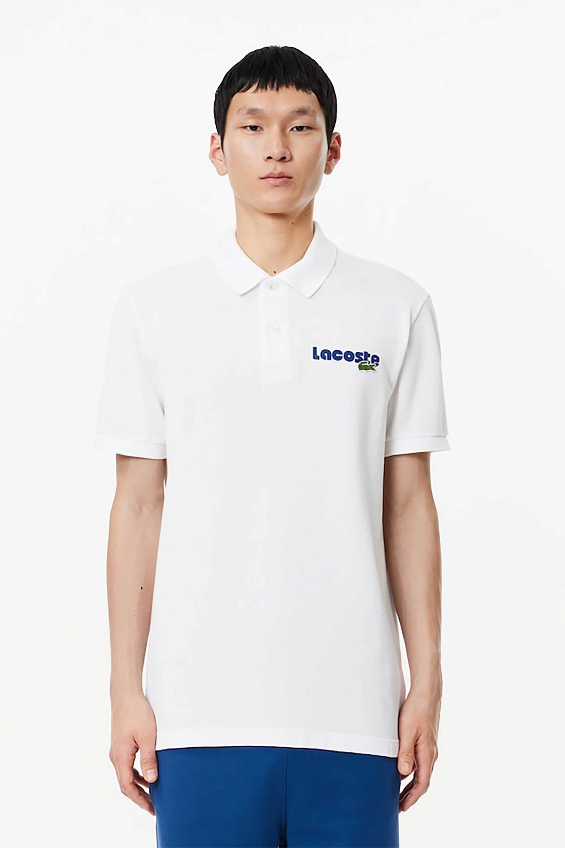 Ανδρική Μόδα > Ανδρικά Ρούχα > Ανδρικές Μπλούζες > Ανδρικές Μπλούζες Πολο Lacoste ανδρική πόλο μπλούζα πικέ με κεντημένο logo Regular Fit - PH7426 Λευκό