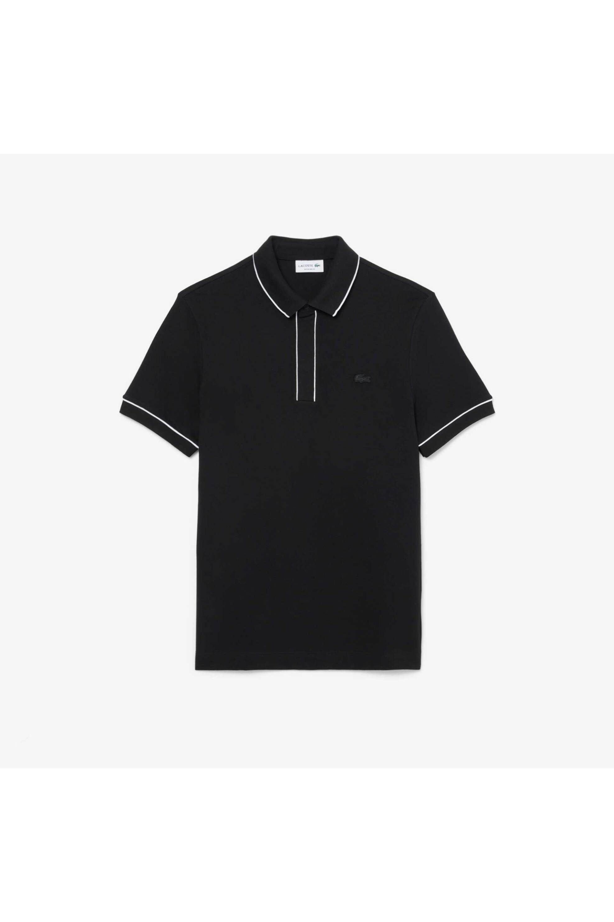 Lacoste Ανδρική Μπλούζα Πόλο Πικέ με Κεντημένο Λογότυπο Και Contrast Trims Regular Fit Smart Paris Stretch - Ph8184 Μαύρο