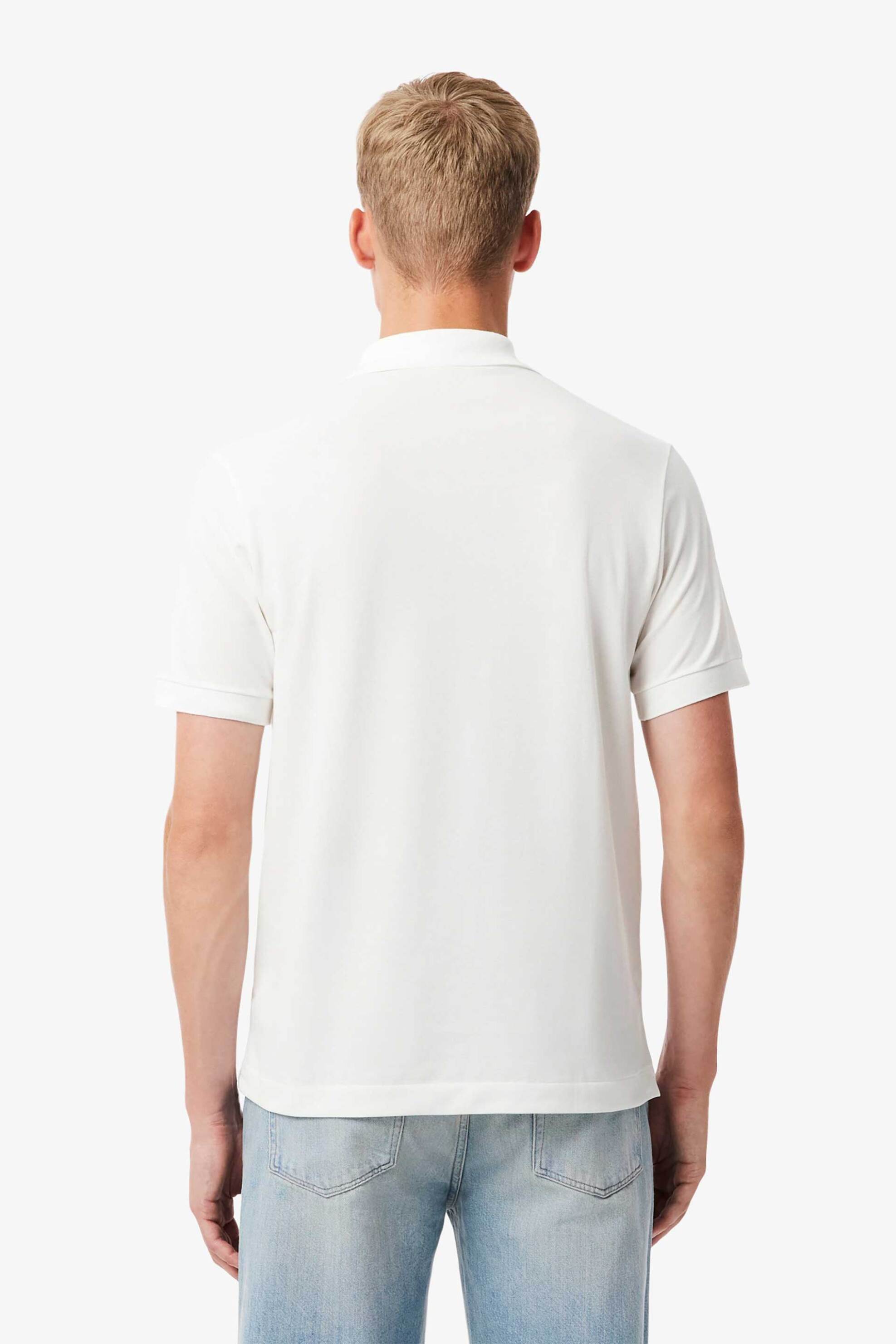 Lacoste Ανδρική Μπλούζα Πόλο Πικέ Κοντομάνικη με Κεντημένο Λογότυπο Classic Fit - Ph9851-00 Λευκό