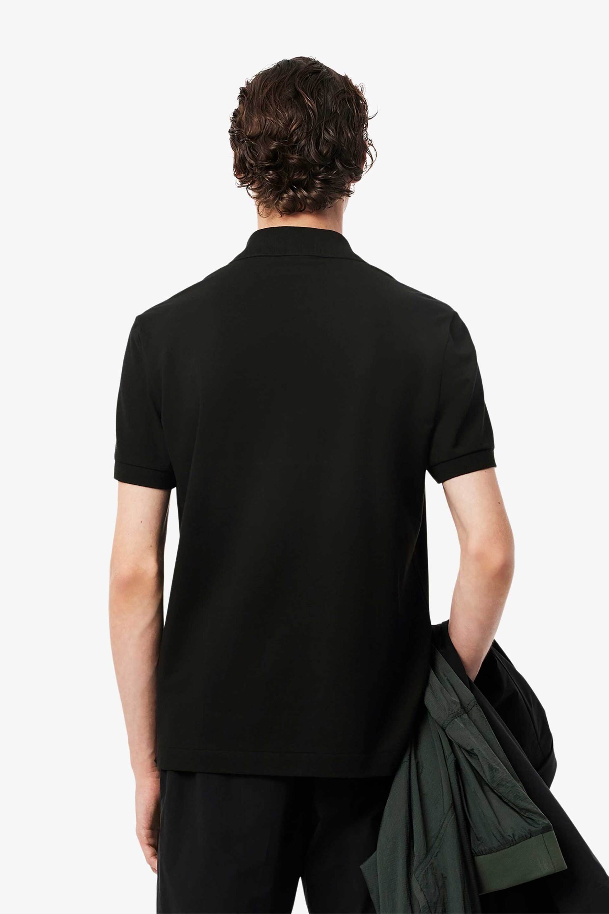 Lacoste Ανδρική Μπλούζα Πόλο Πικέ Κοντομάνικη με Κεντημένο Λογότυπο Classic Fit - Ph9851-00 Μαύρο