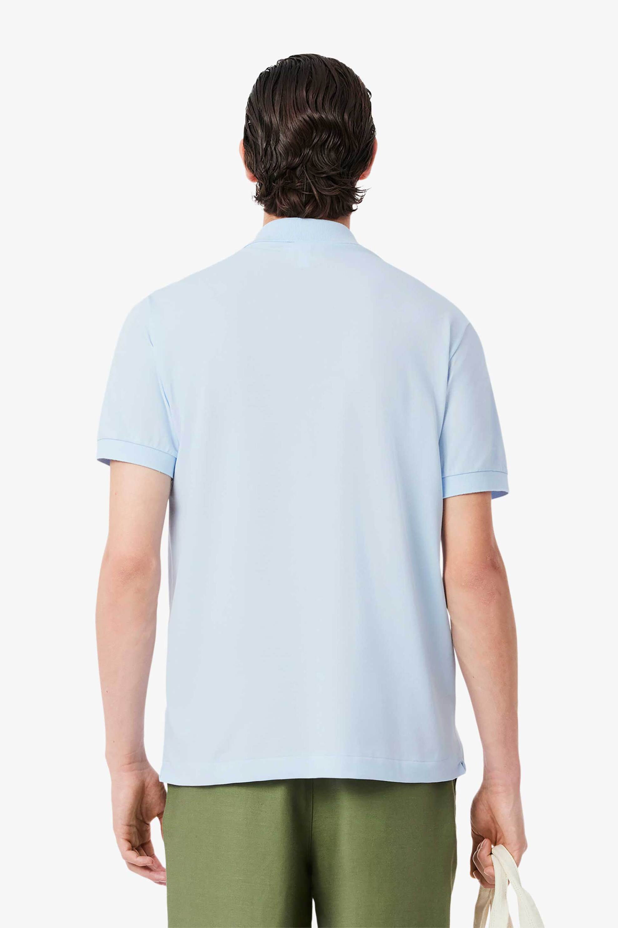 Lacoste Ανδρική Μπλούζα Πόλο Πικέ Κοντομάνικη με Κεντημένο Λογότυπο Classic Fit - Ph9851-00 Μπλε Ανοιχτό