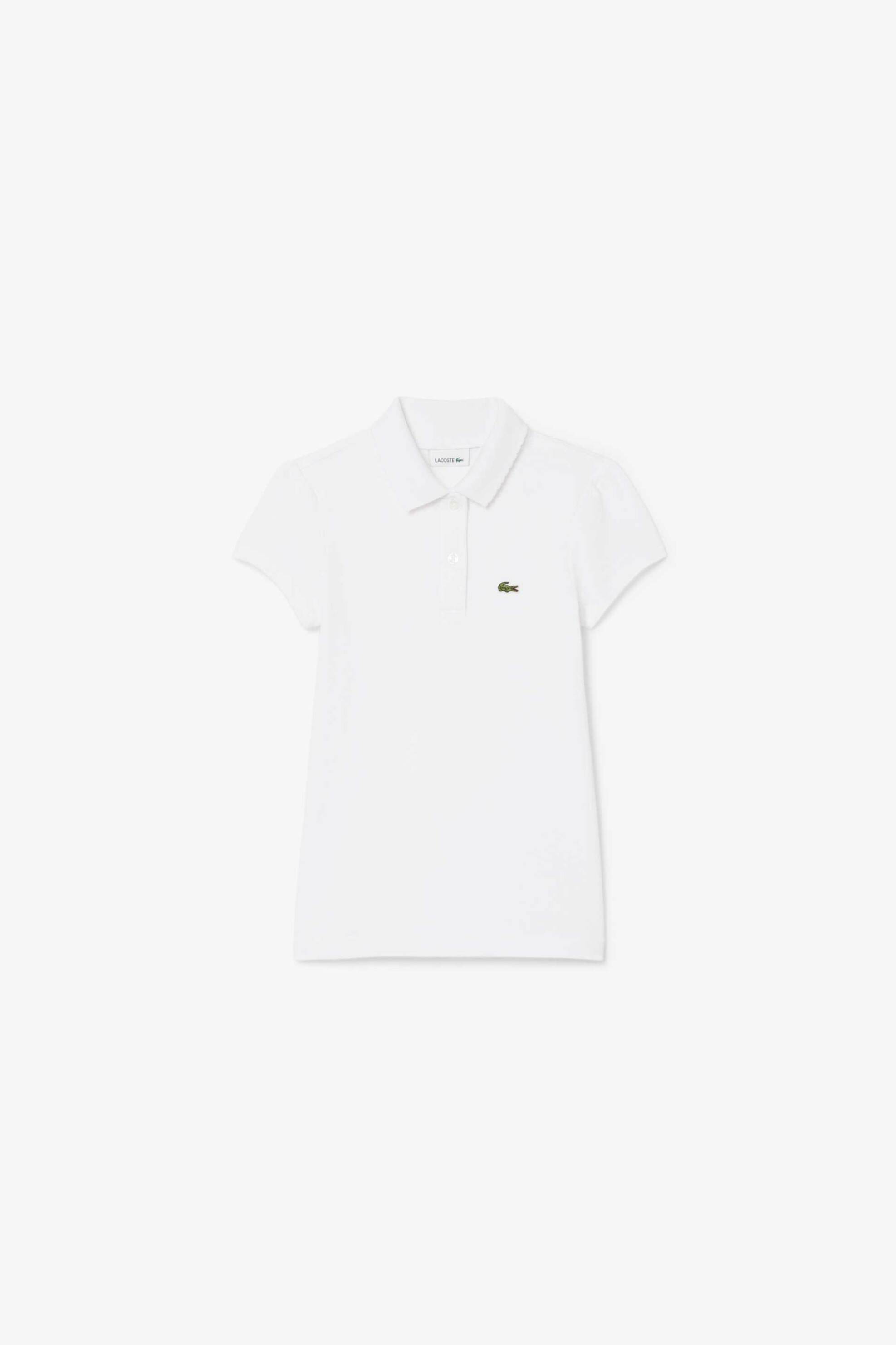 Lacoste Παιδική Μπλούζα Πόλο Πικέ με Κεντημένο Λογότυπο - Pj0953 Λευκό