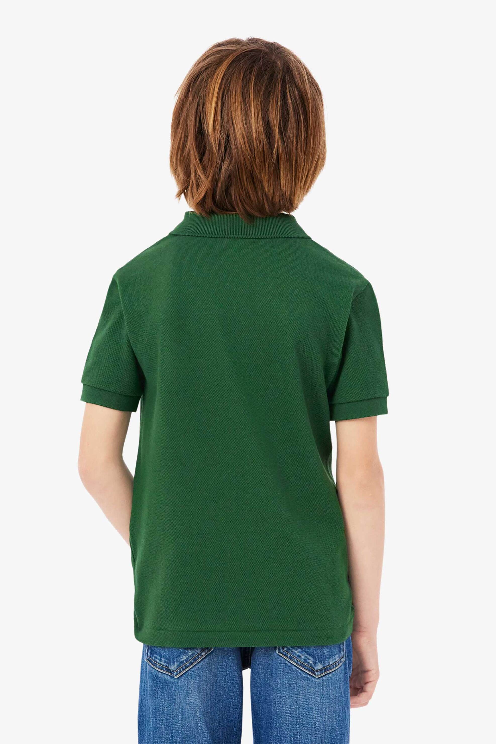 Lacoste Παιδική Μπλούζα Πόλο Πικέ με Κεντημένο Λογότυπο Regular Fit - Pj1102 Πράσινο Σκούρο