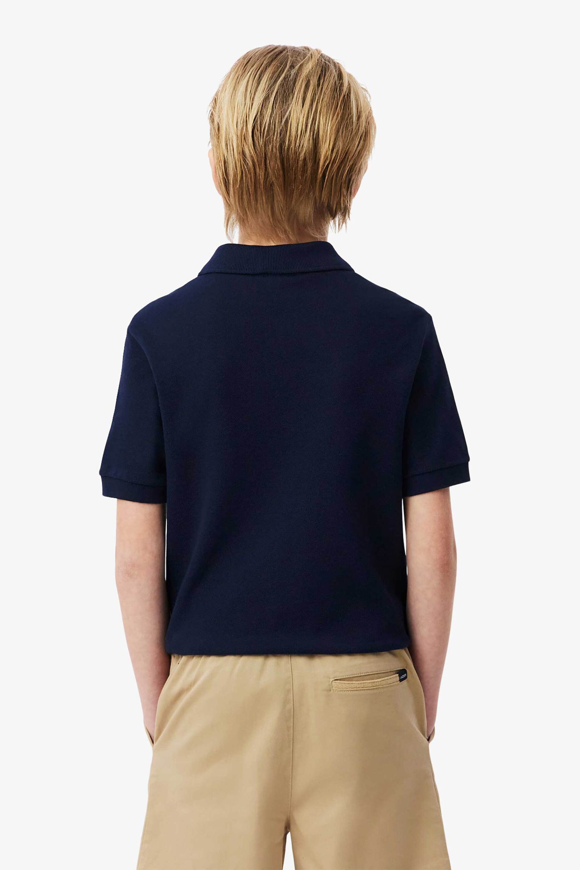 Lacoste Παιδική Μπλούζα Πόλο Πικέ με Κεντημένο Λογότυπο Regular Fit - Pj1102 Μπλε Σκούρο