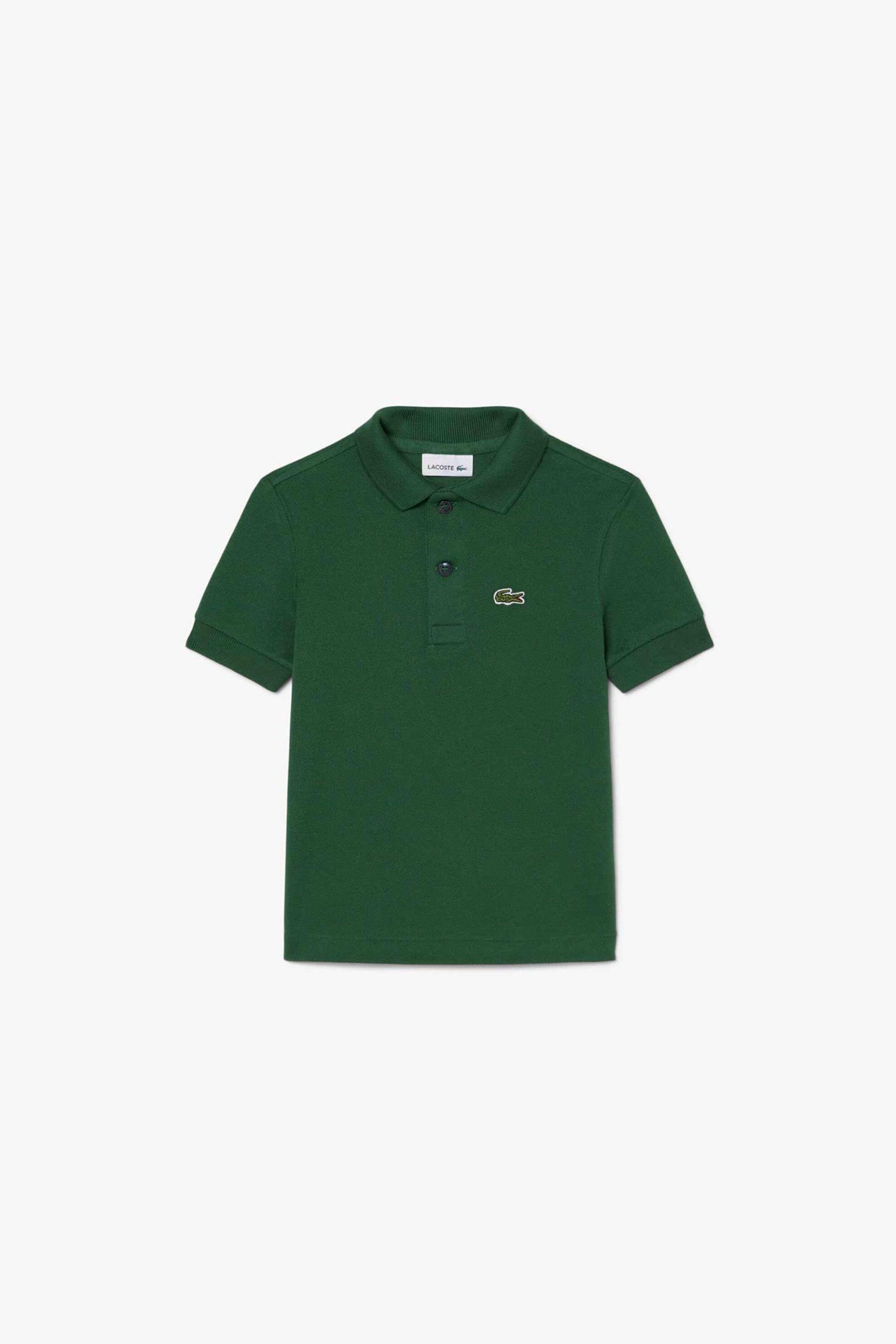 Lacoste Παιδική Μπλούζα Πόλο Πικέ με Κεντημένο Λογότυπο Regular Fit (2 - 7 Ετών) Pj1463 Πράσινο Σκούρο