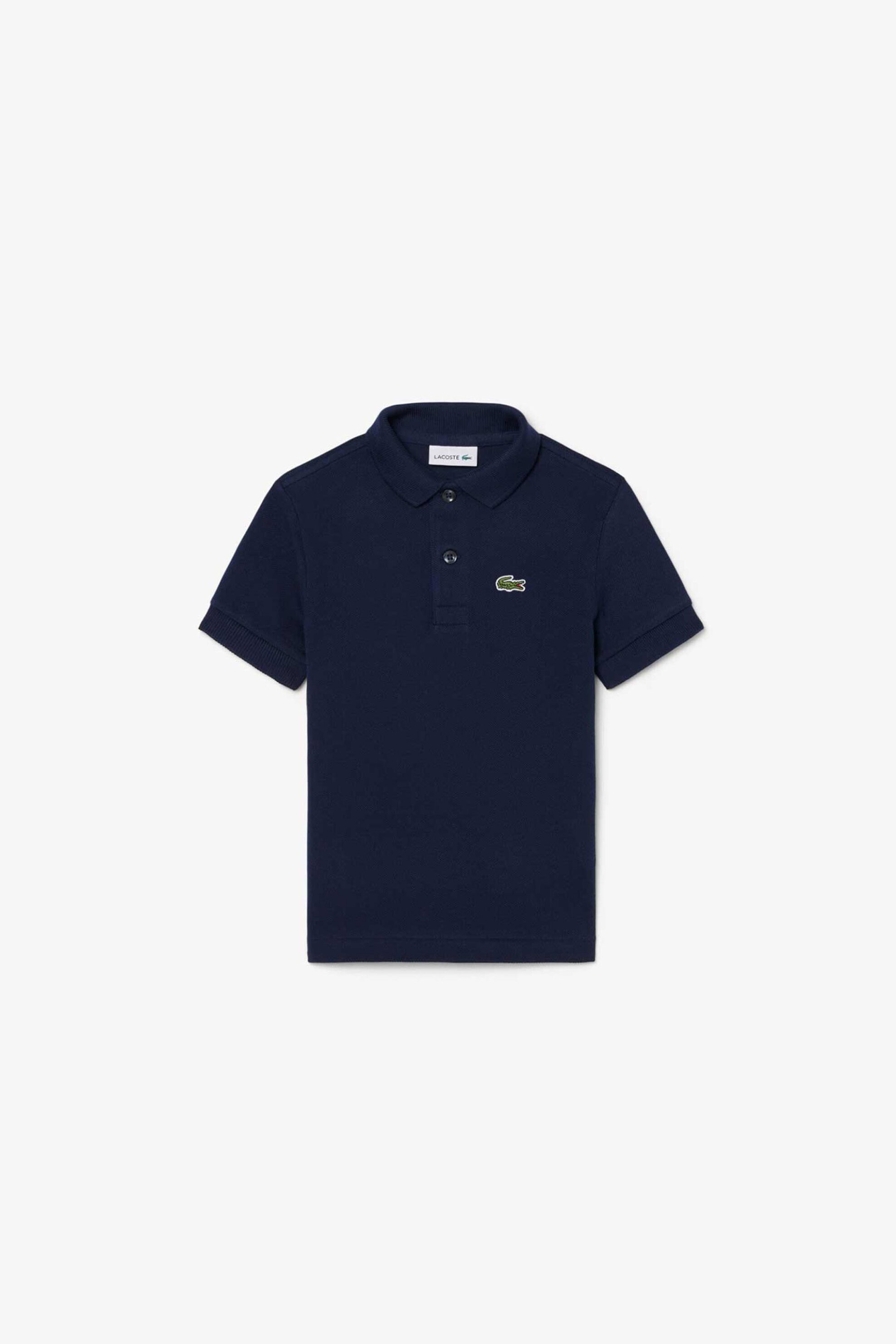 Lacoste Παιδική Μπλούζα Πόλο Πικέ με Κεντημένο Λογότυπο Regular Fit (2 - 7 Ετών) Pj1463 Μπλε Σκούρο